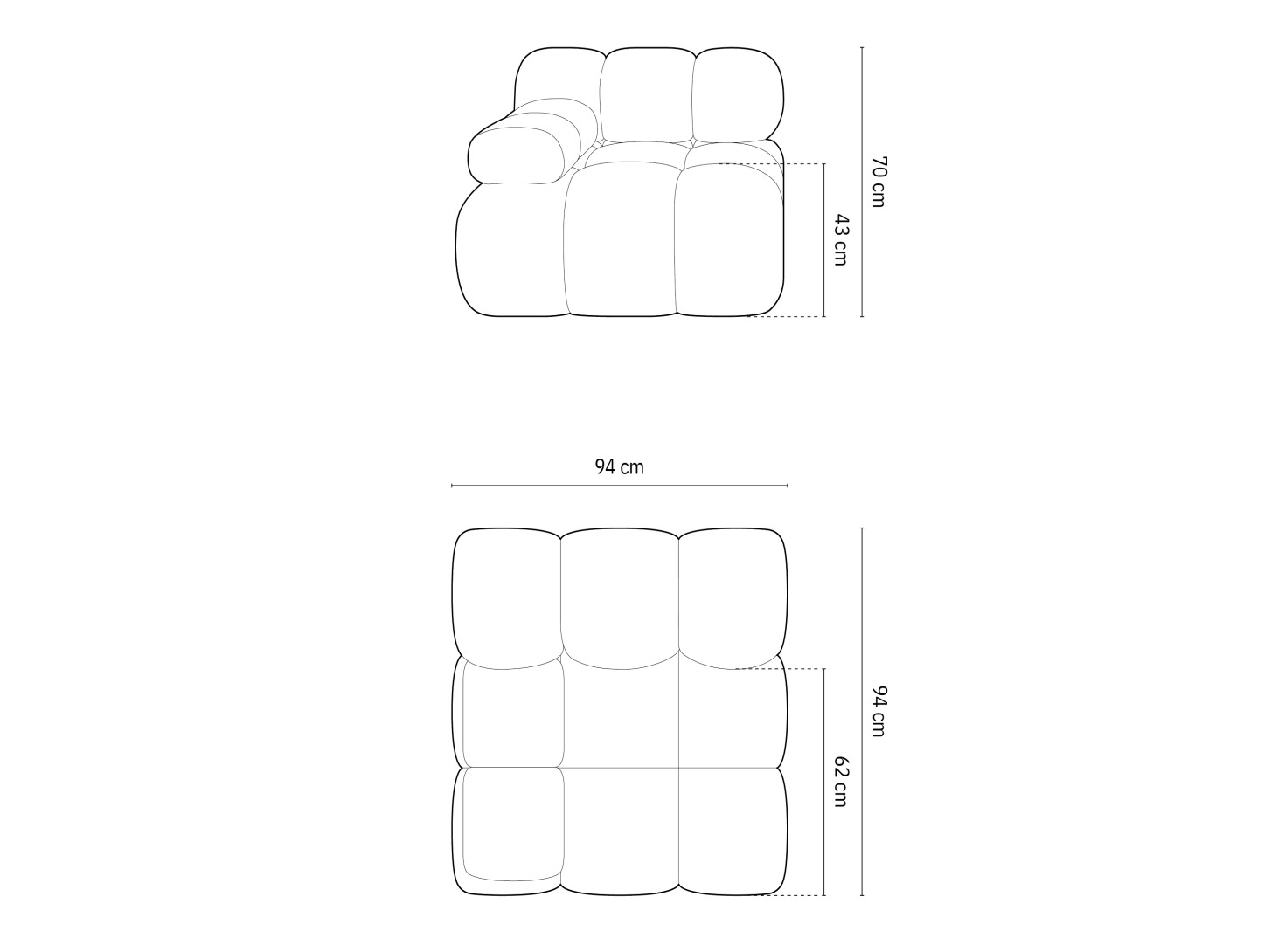 Modularna fotelja Caltenu 104 (Sonic 23)