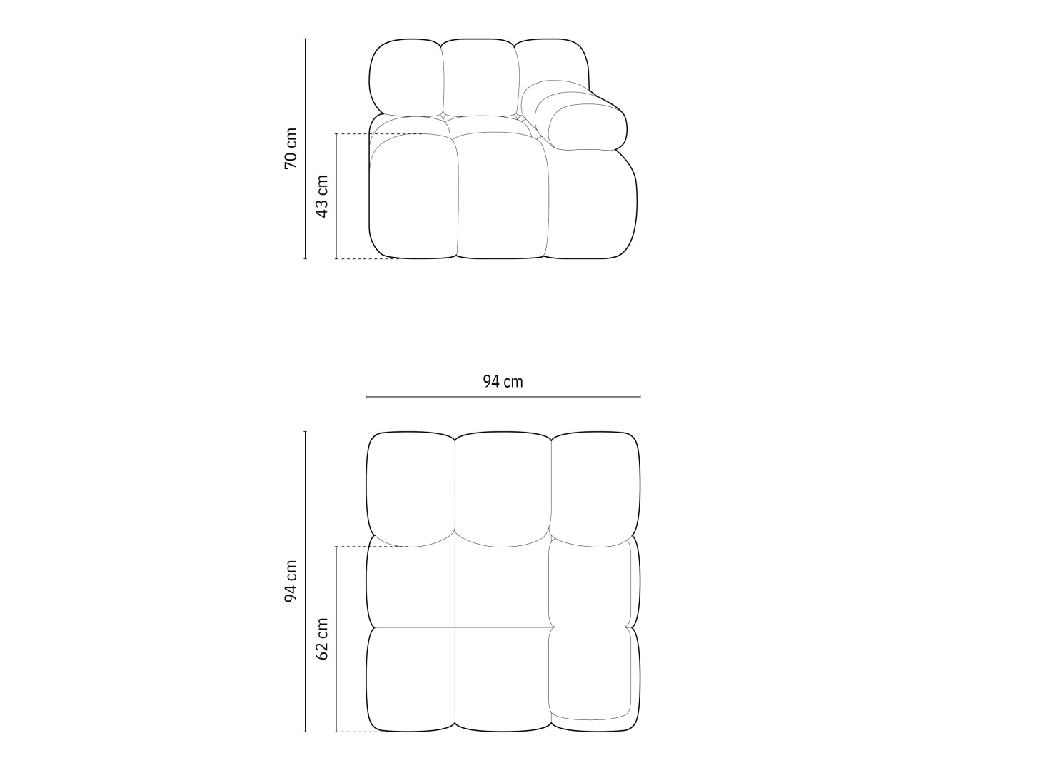 Modularna fotelja Caltenu 104 (Sonic 44)