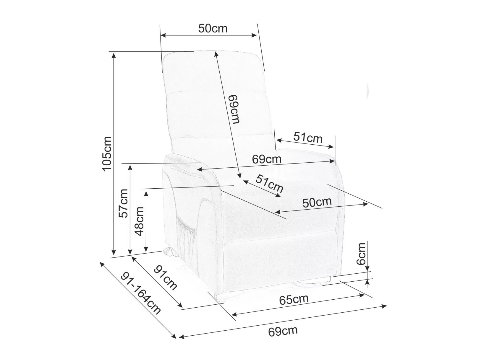 Podesiva fotelja Detroit 722 (Krem)