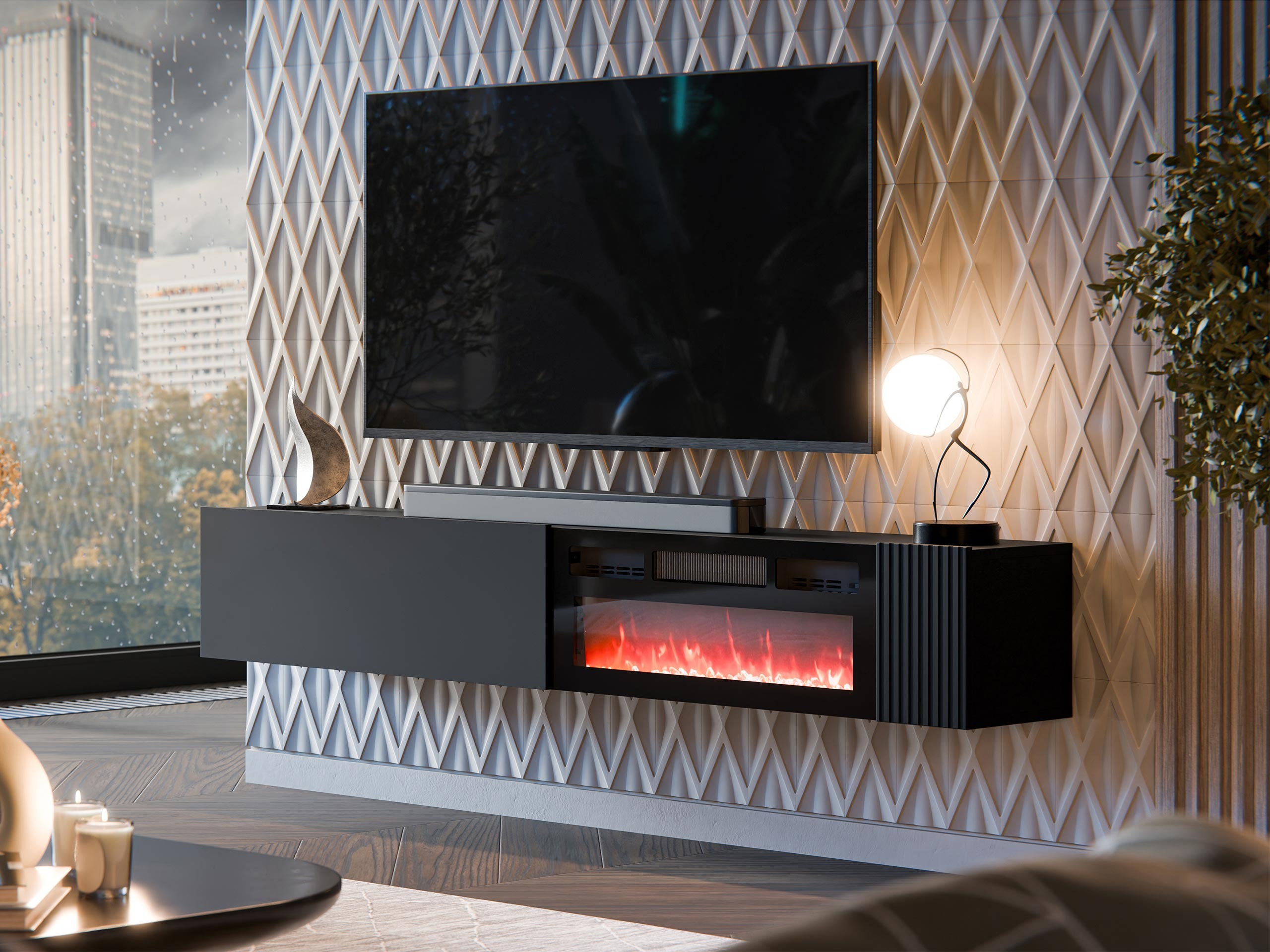 TV stol Calveru 110 (Crna)