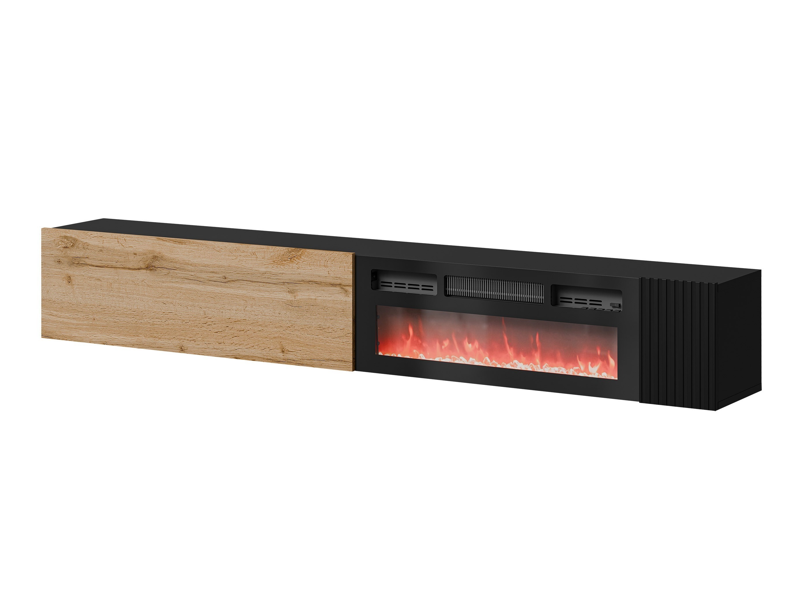TV stol Calveru 110 (Wotan hrast + Crna)