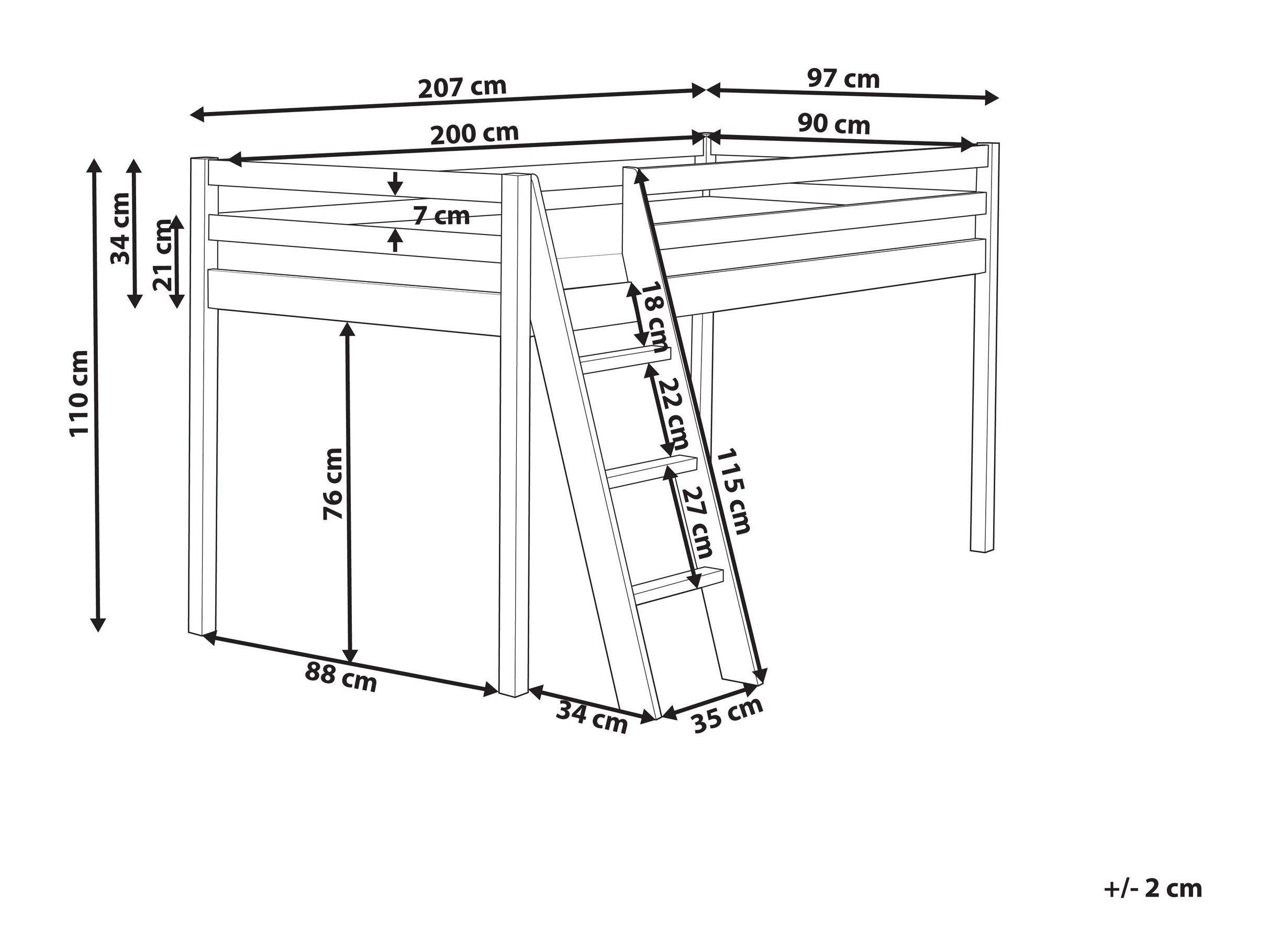 Krevet na platformi Berwyn 2831 (Ružičasta)