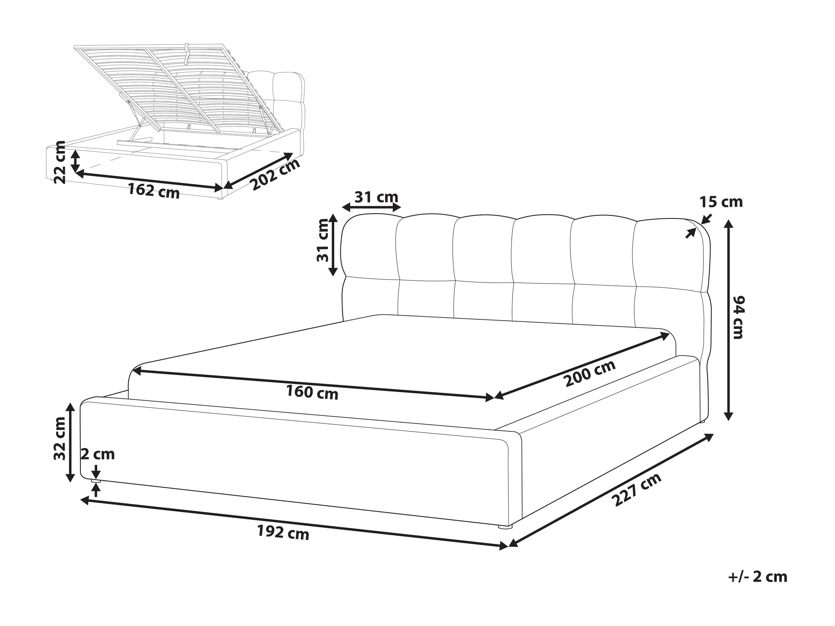 Krevet Berwyn 2834 (Bijela)