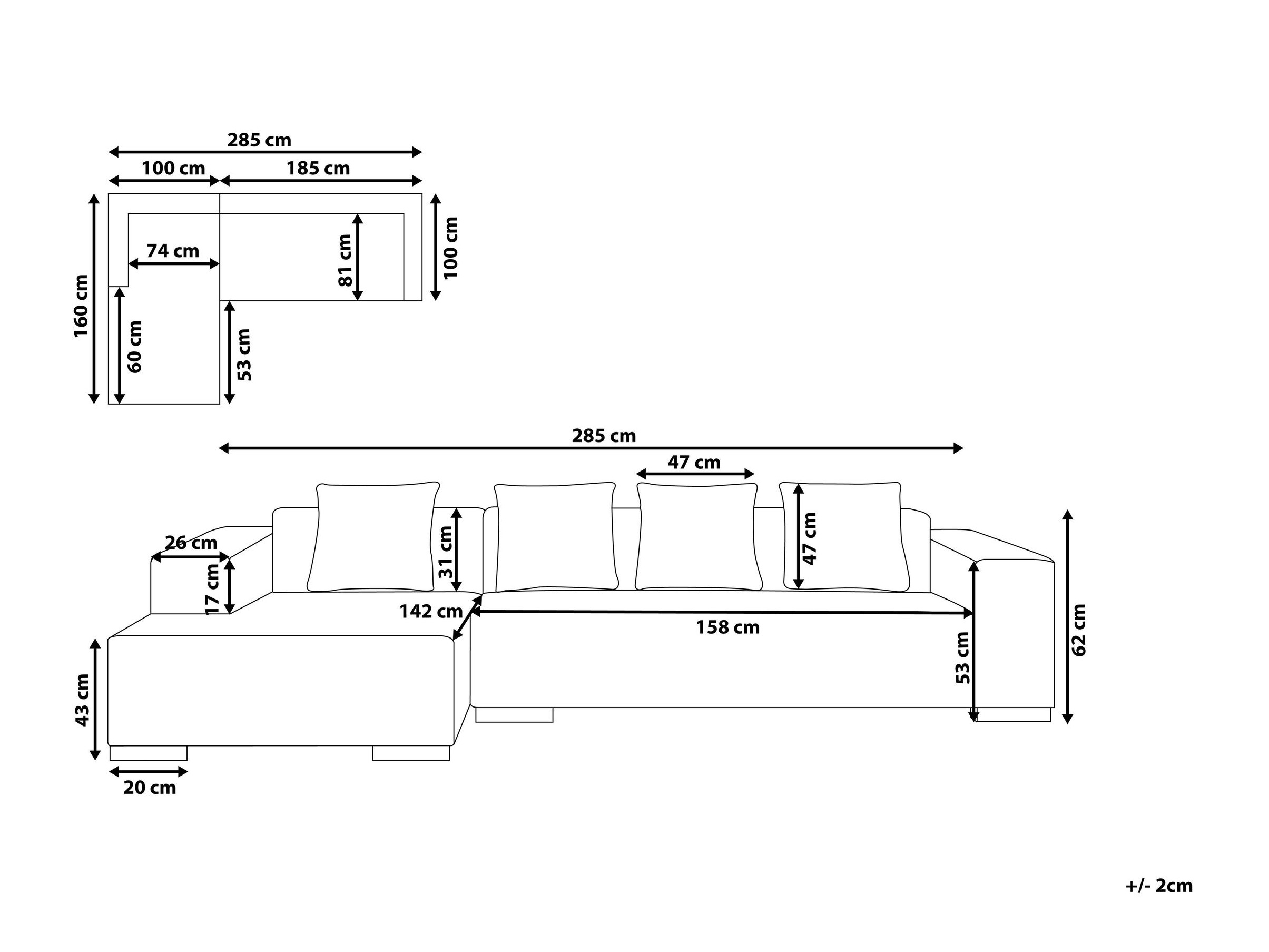 Kutna garnitura Berwyn 1396 (Ekru bijela)