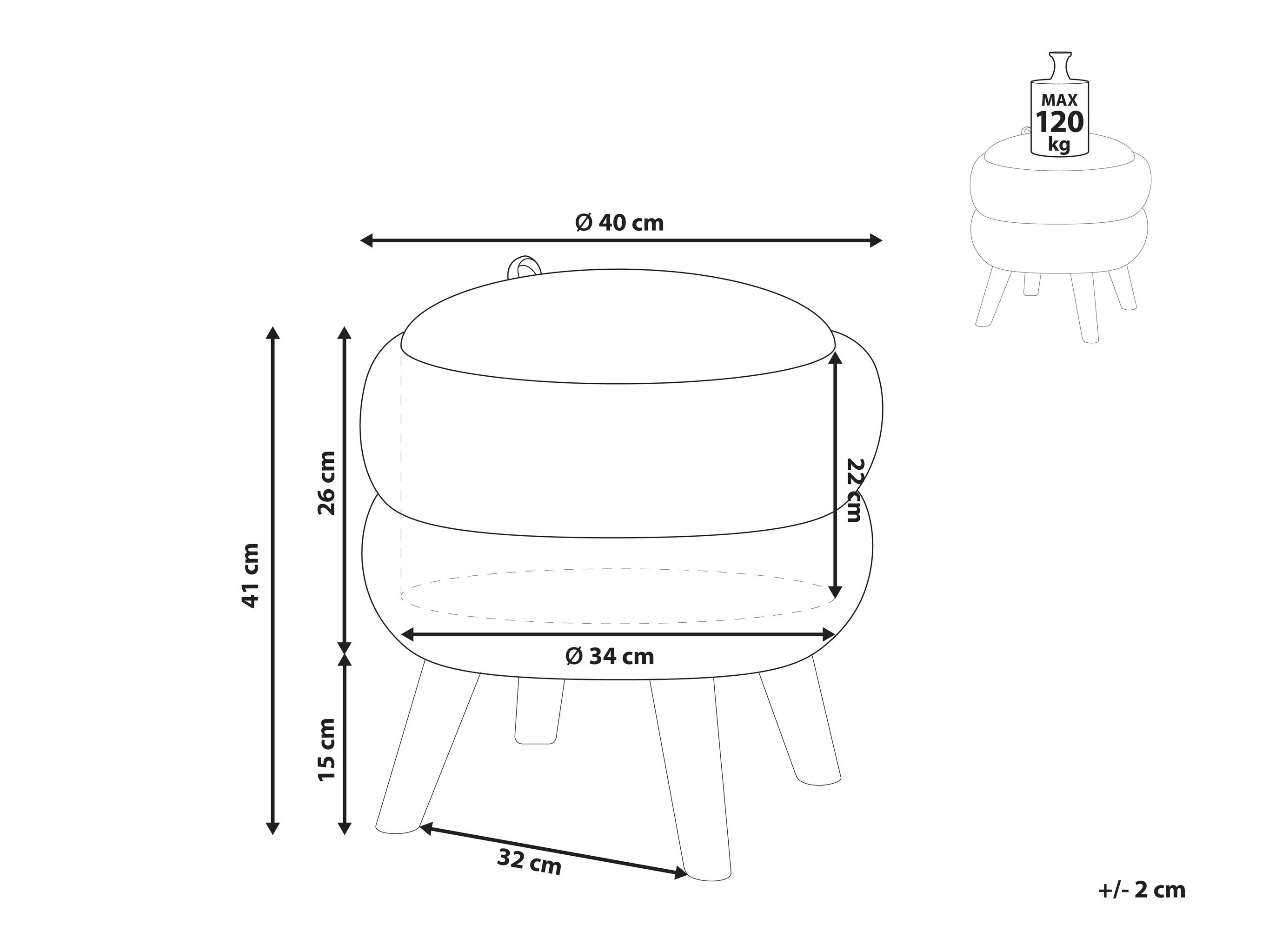 Tabure Berwyn 2849 (Plava)