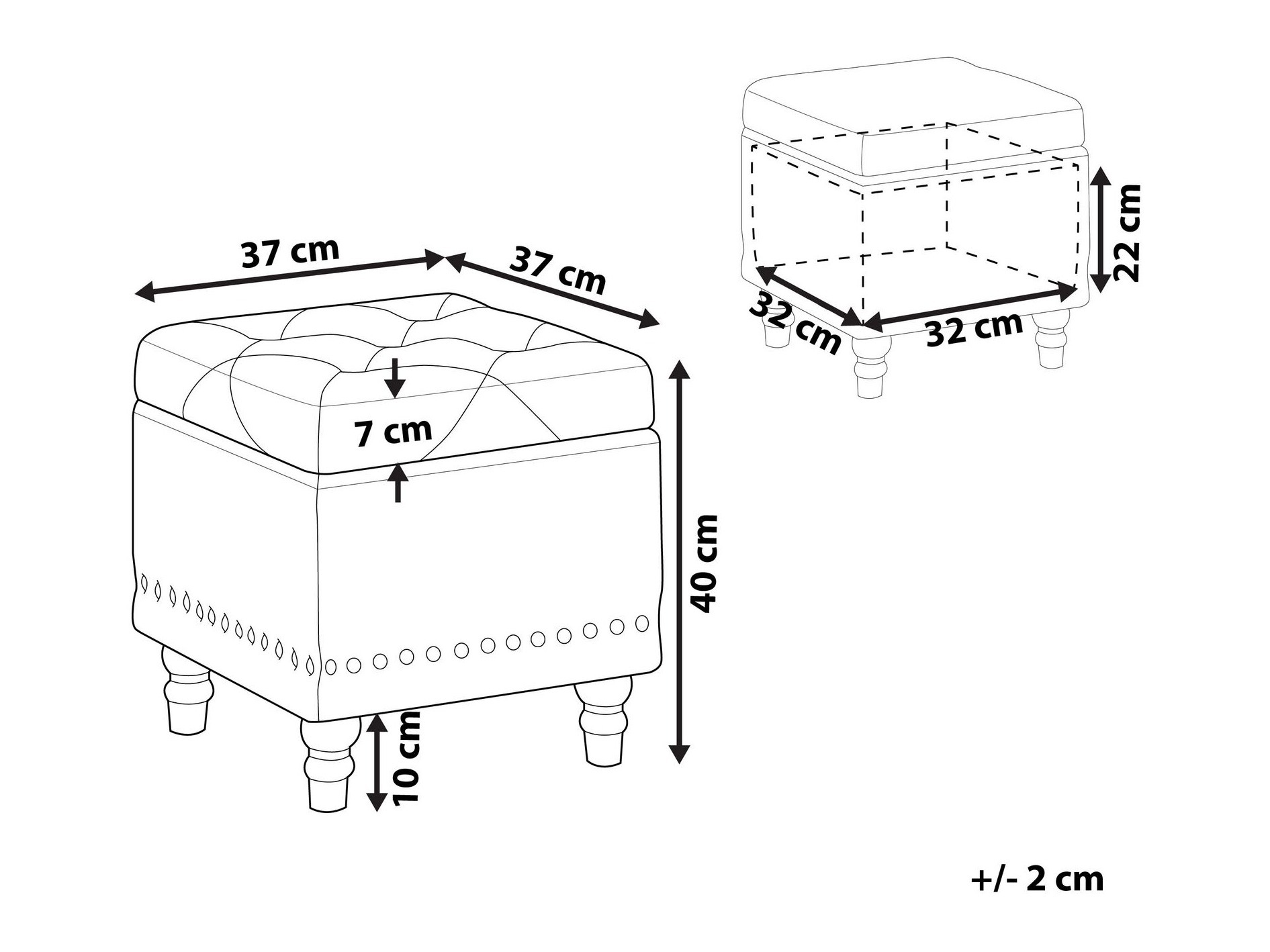 Tabure Berwyn 2850 (Crna)