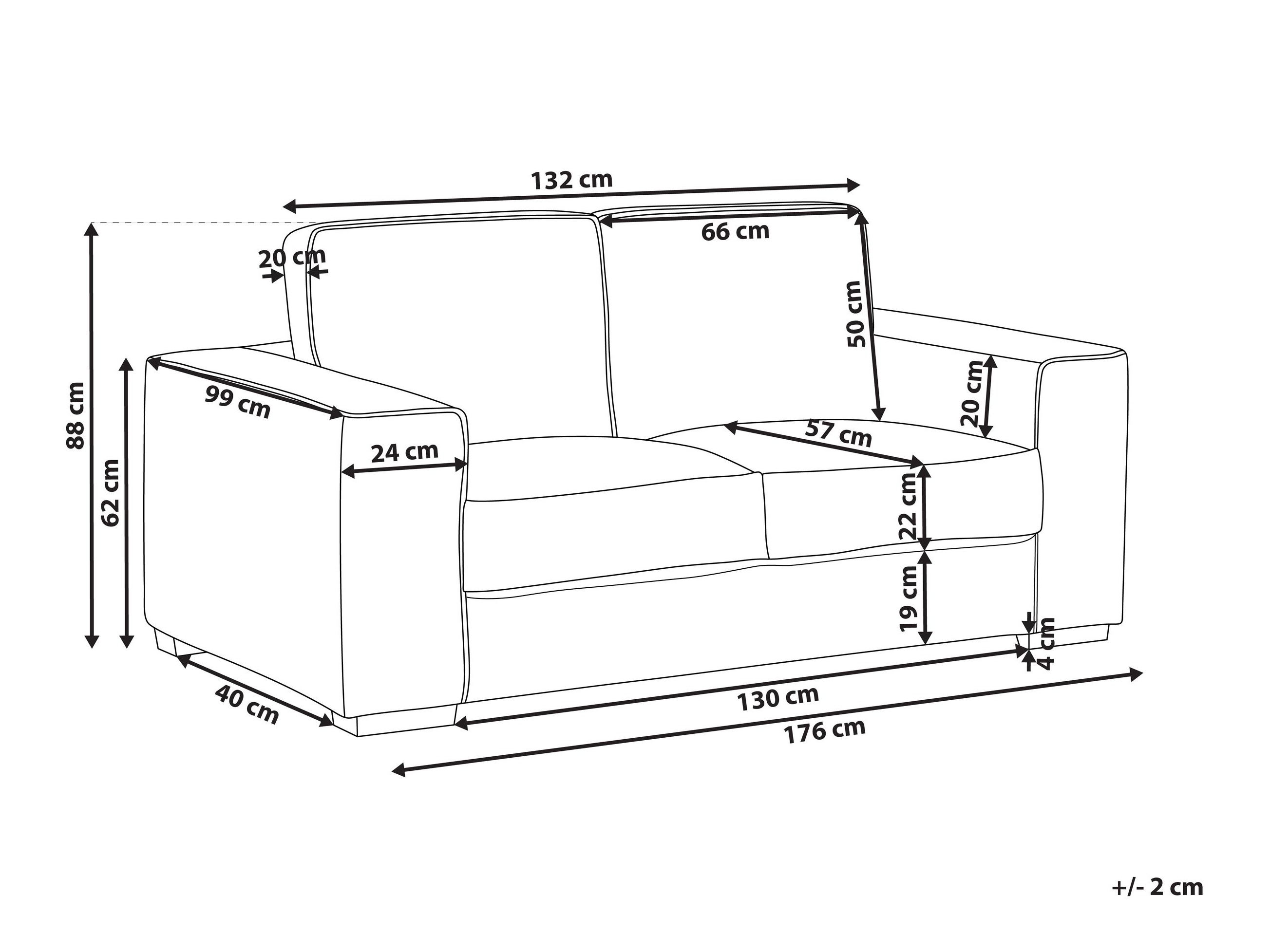 Kauč Berwyn 2855 (Bijela)