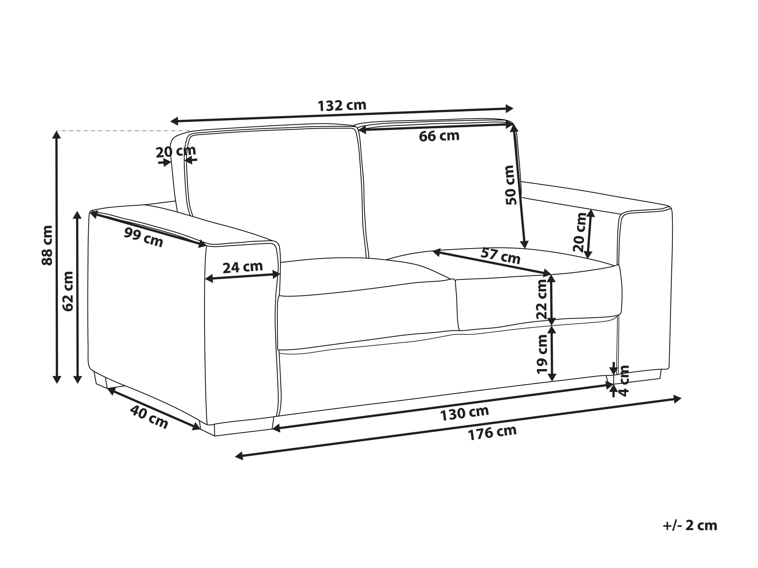 Kauč Berwyn 2855 (Smeđa)