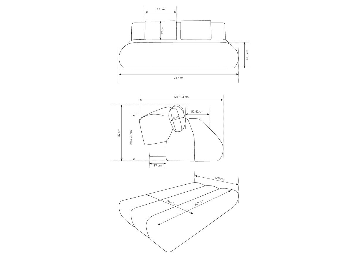 Kauč na razvlačenje Kingston 193 (Wind 77)