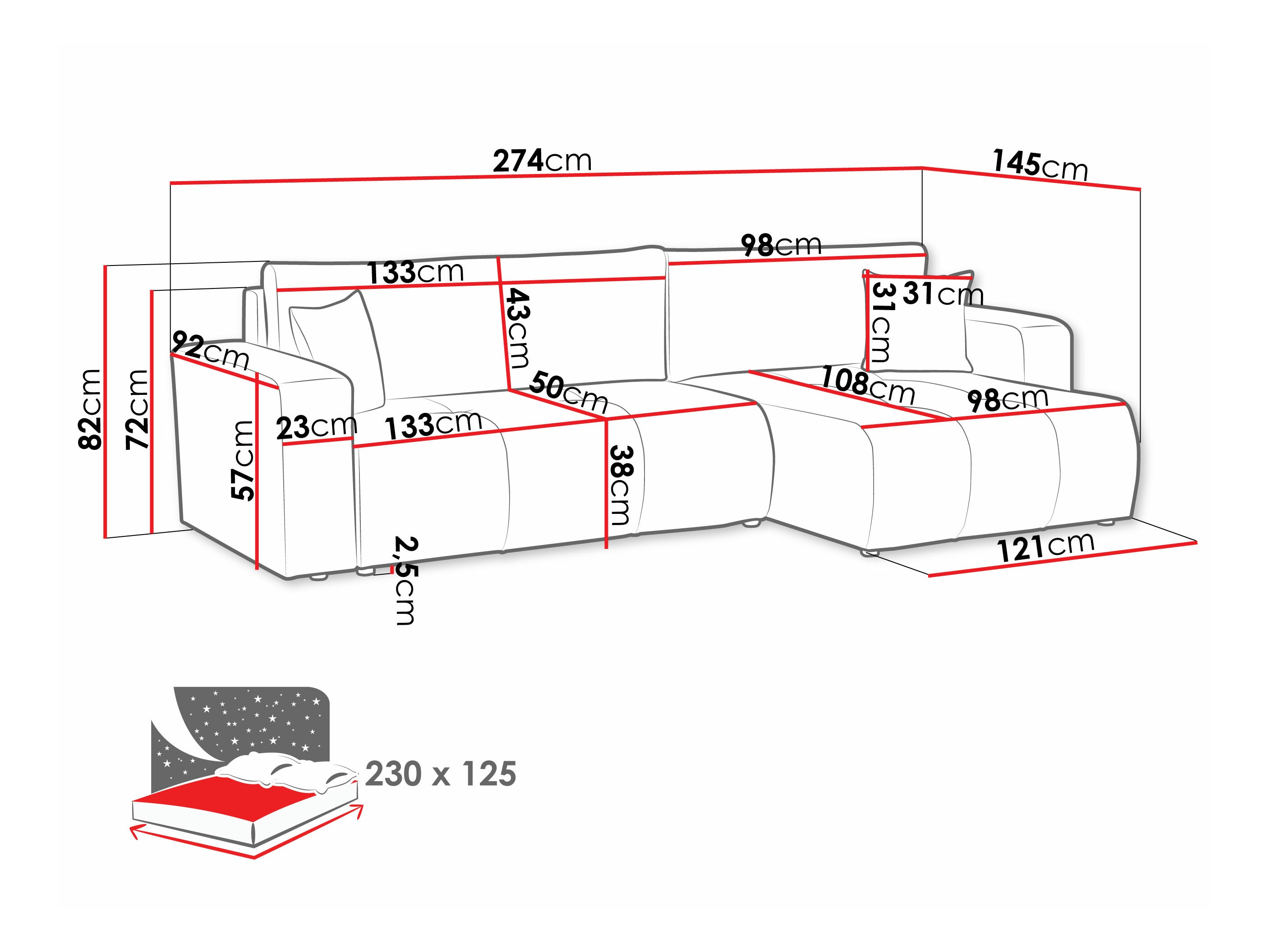 Kutna garnitura Comfivo 425 (Velo 636)