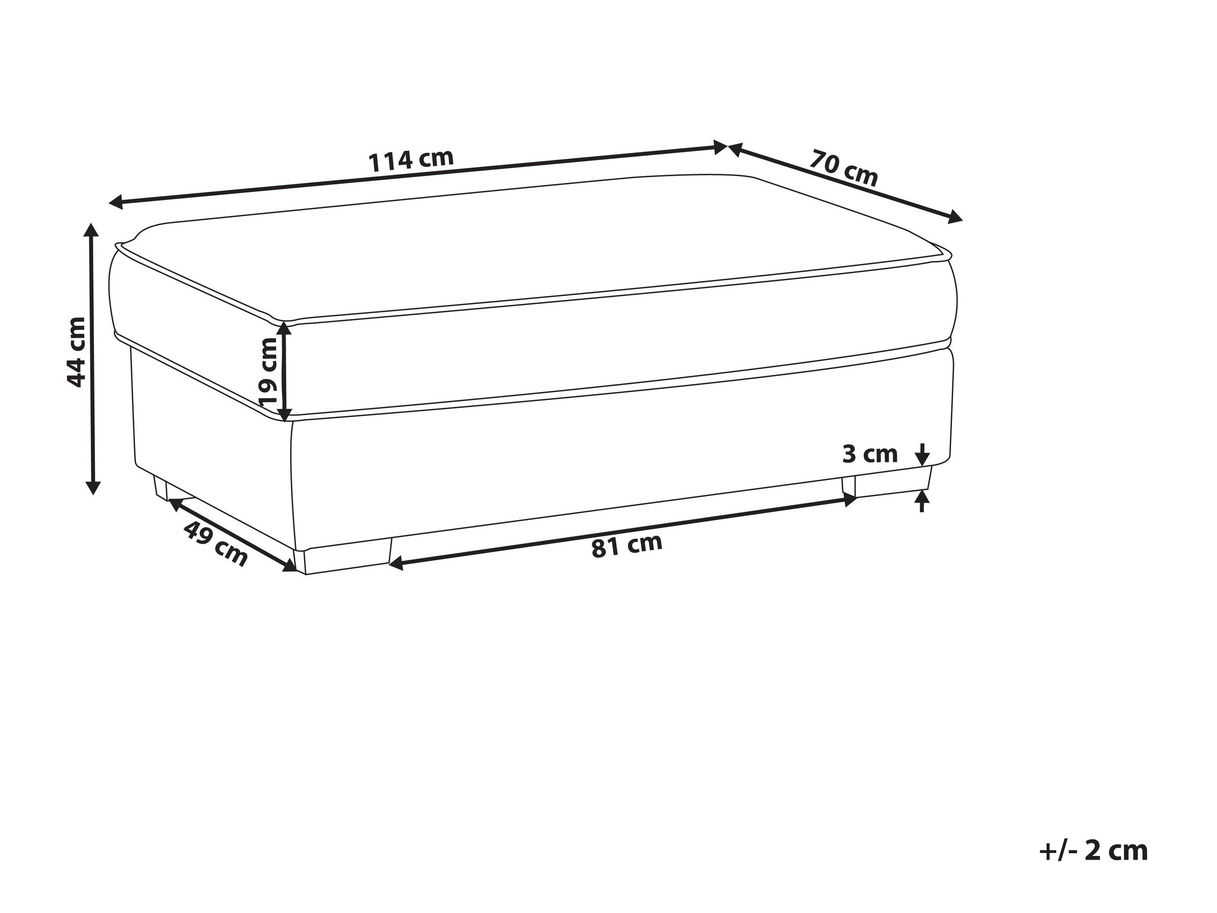 Tapecirana klupa Berwyn 2860 (Bijela)
