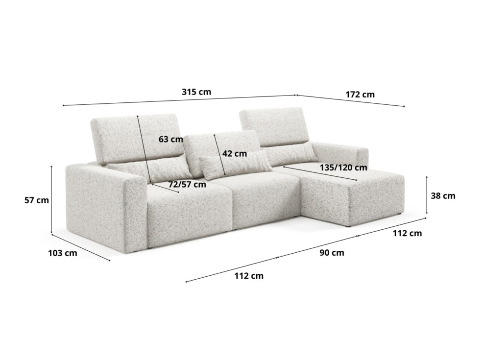 Modularna kutna garnitura Virorle 100 (Puente 94)