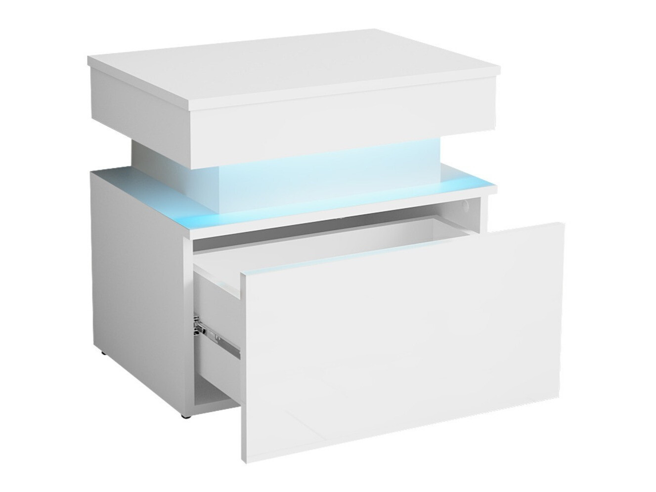 Noćni ormarić Monfero (Crna + Sjajno crna)