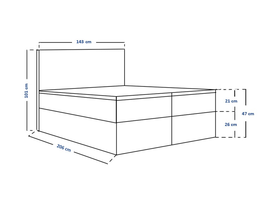 Boxspring krevet Franklin 164 (Kronos 07)