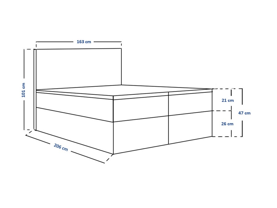 Boxspring krevet Franklin 164 (Kronos 07)