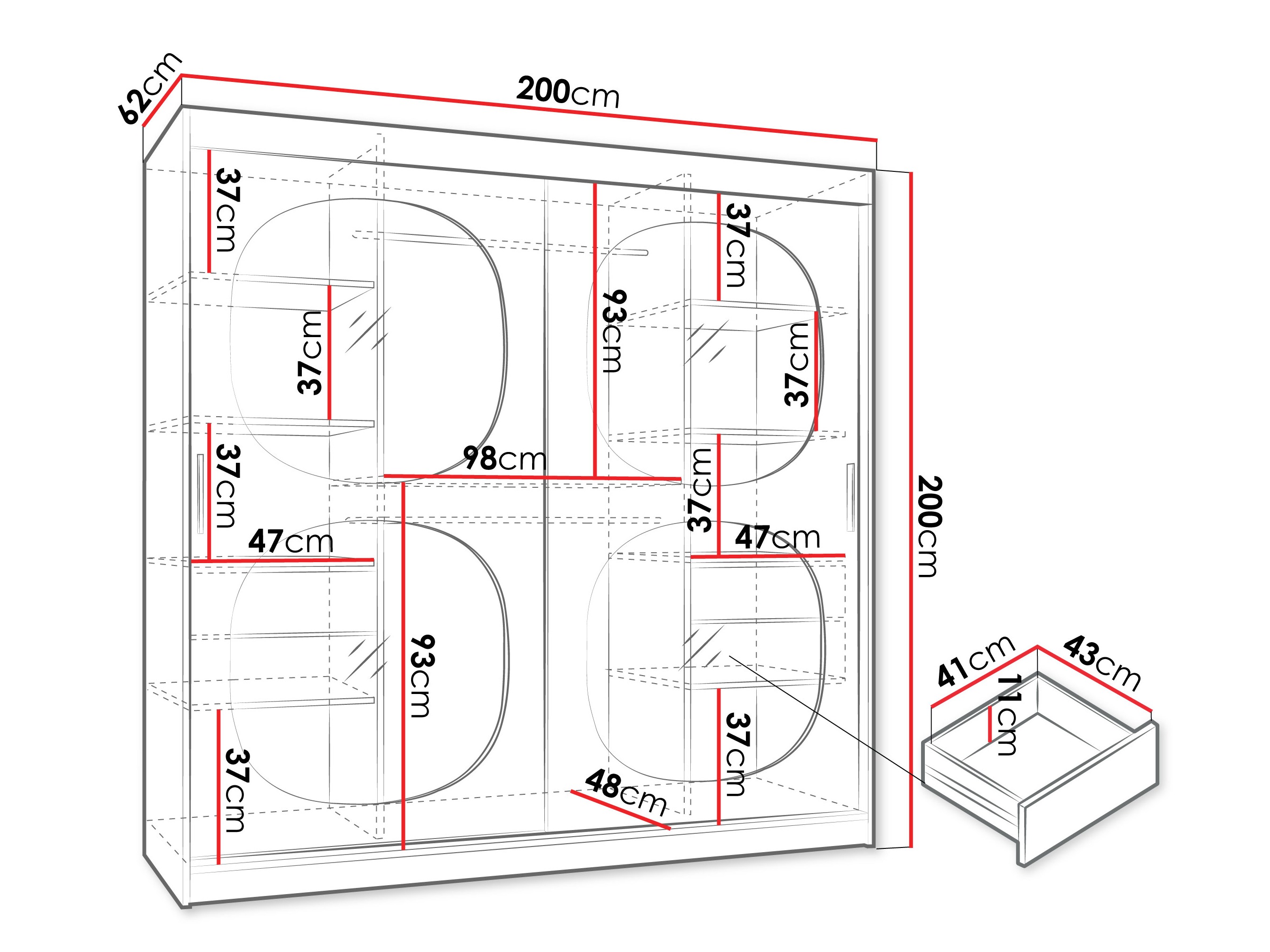 Ormar Hartford 531 (Crna)