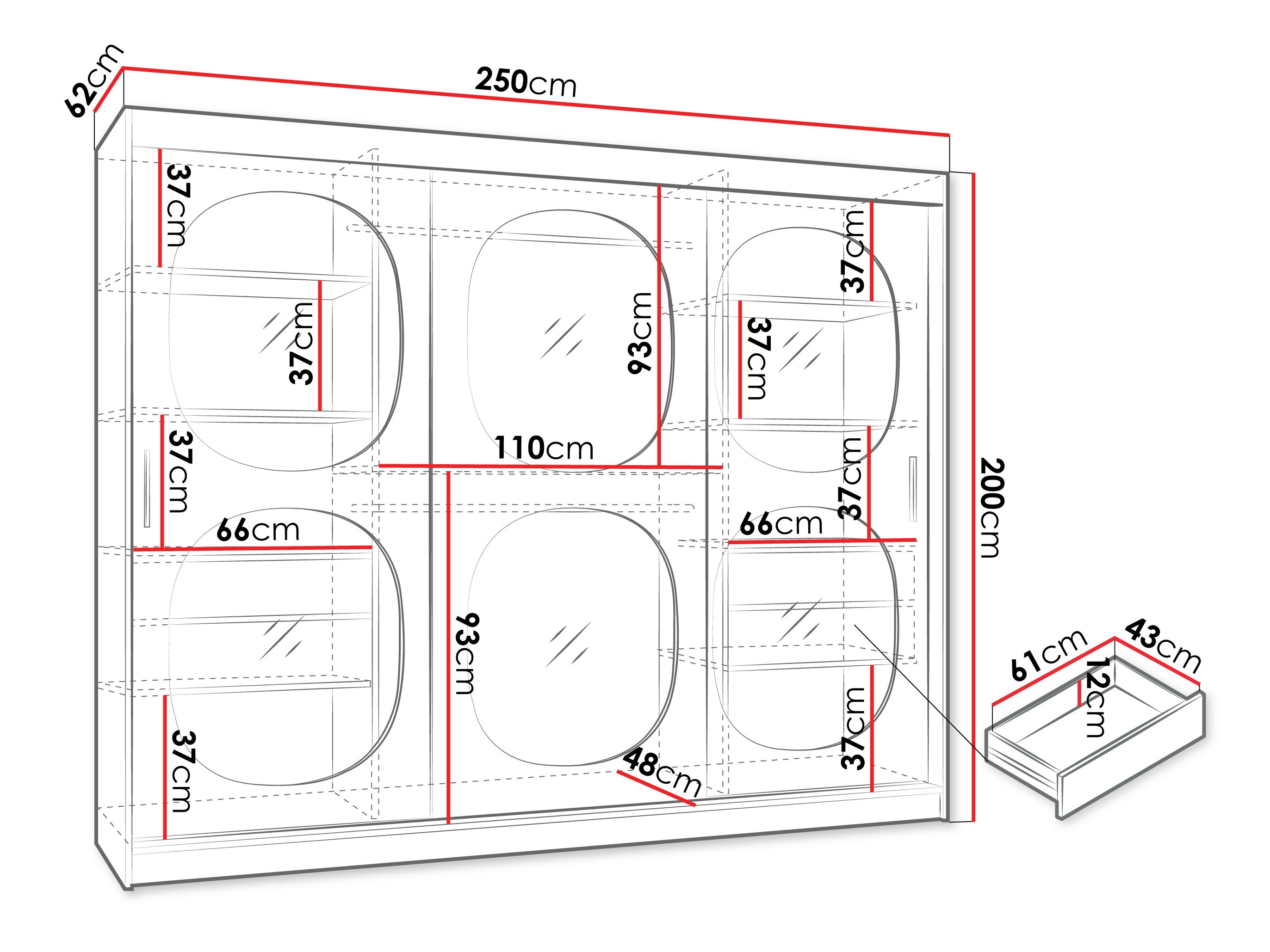 Ormar Hartford 533 (Crna)