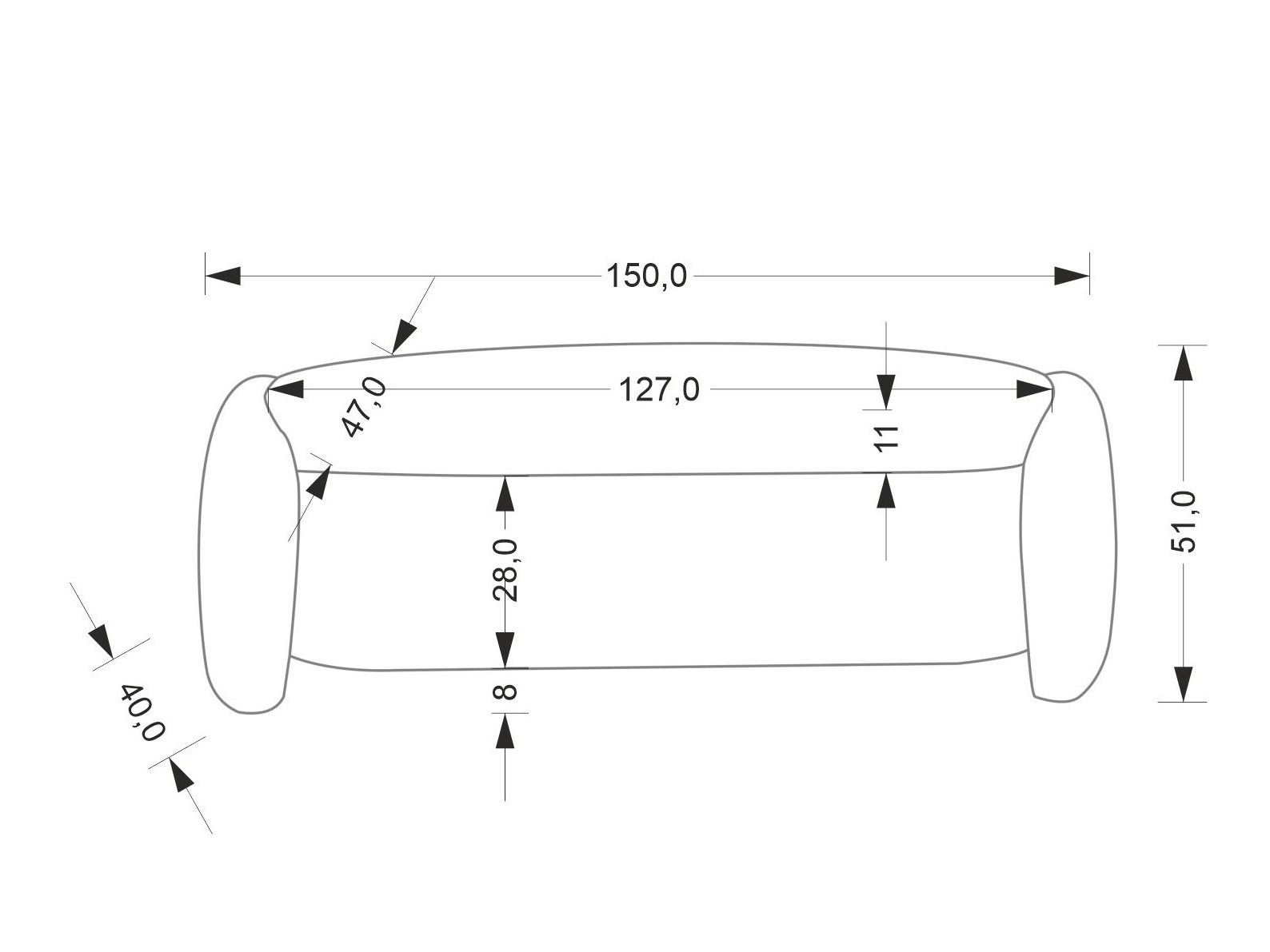 Meka klupa Houston 2045