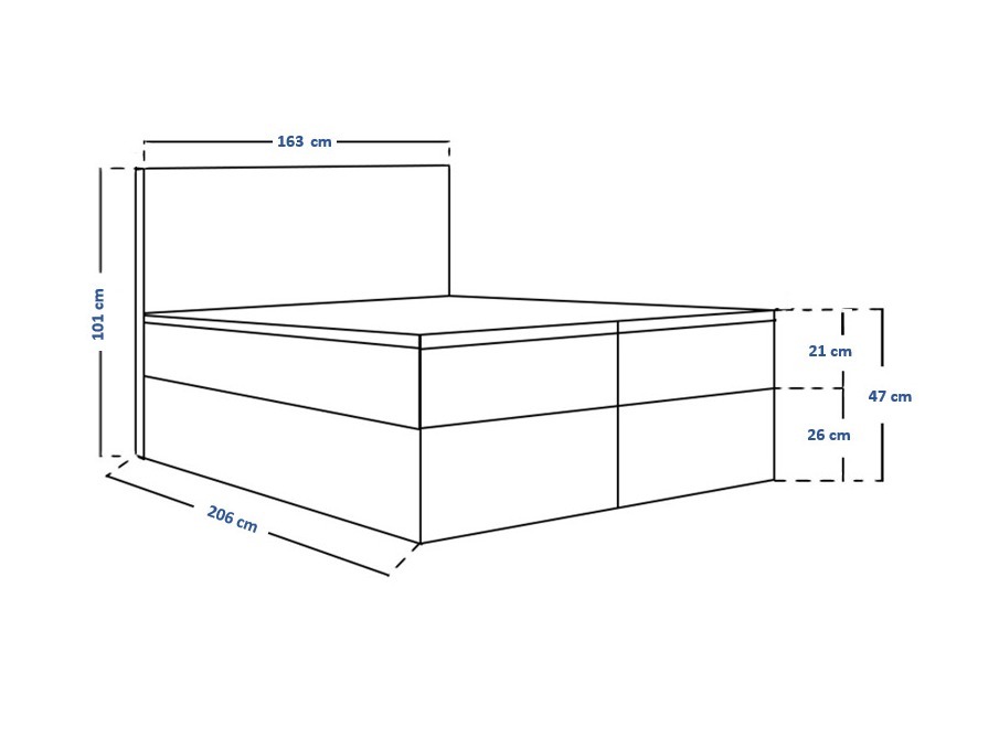 Boxspring krevet Franklin 167 (Sawana 61)