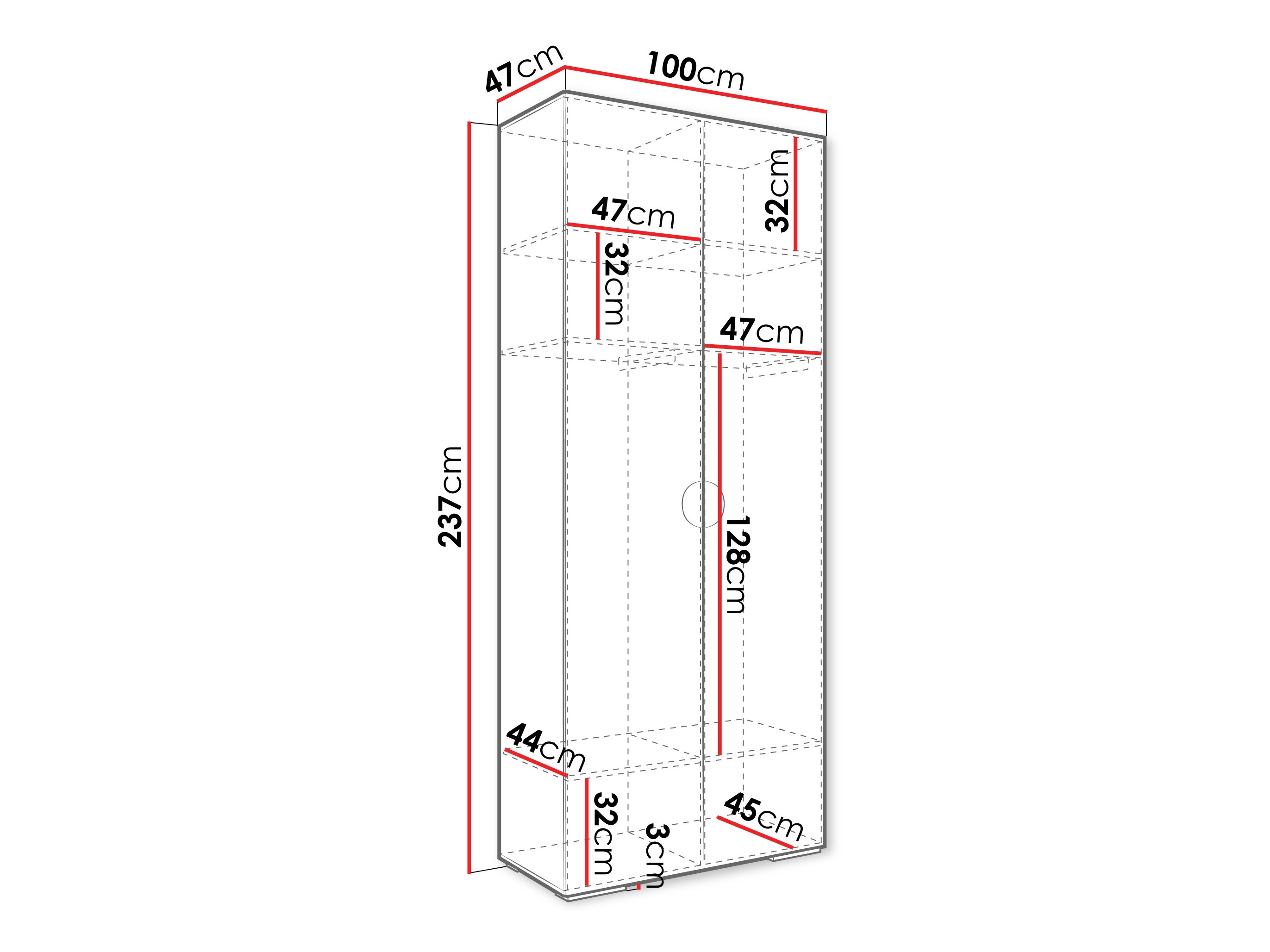 Ormar Hartford 566 (Crna)