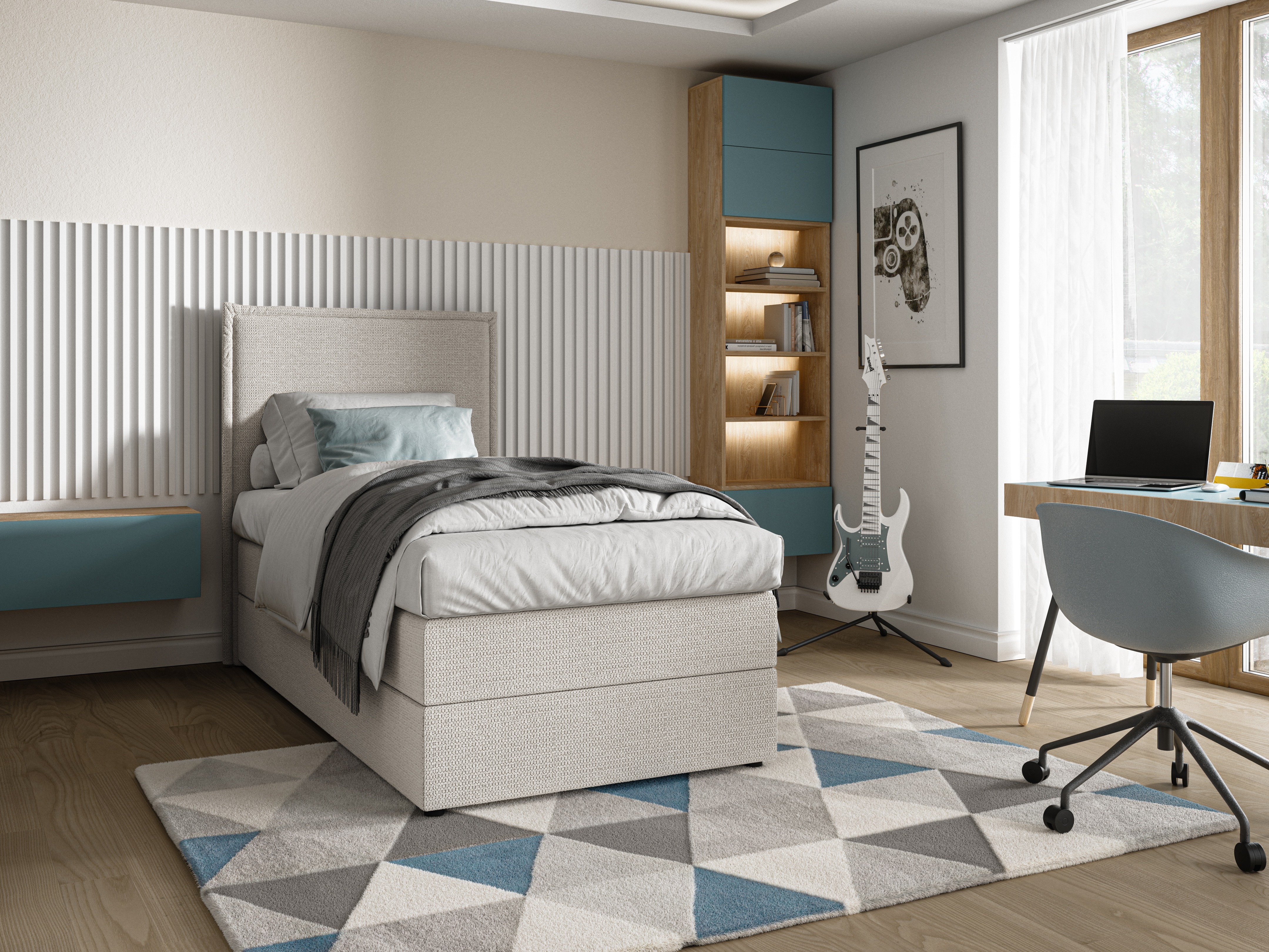Boxspring krevet Franklin 176 (Aragon 01)