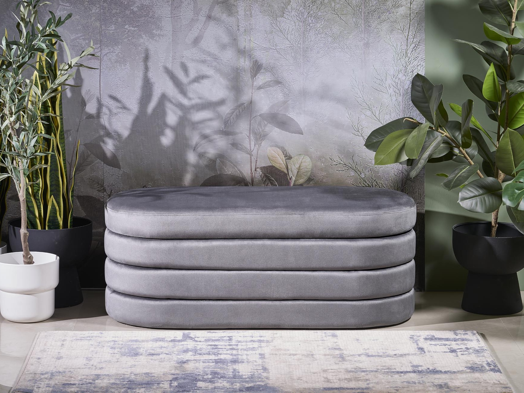 Tapecirana klupa Houston 2054 (Siva)