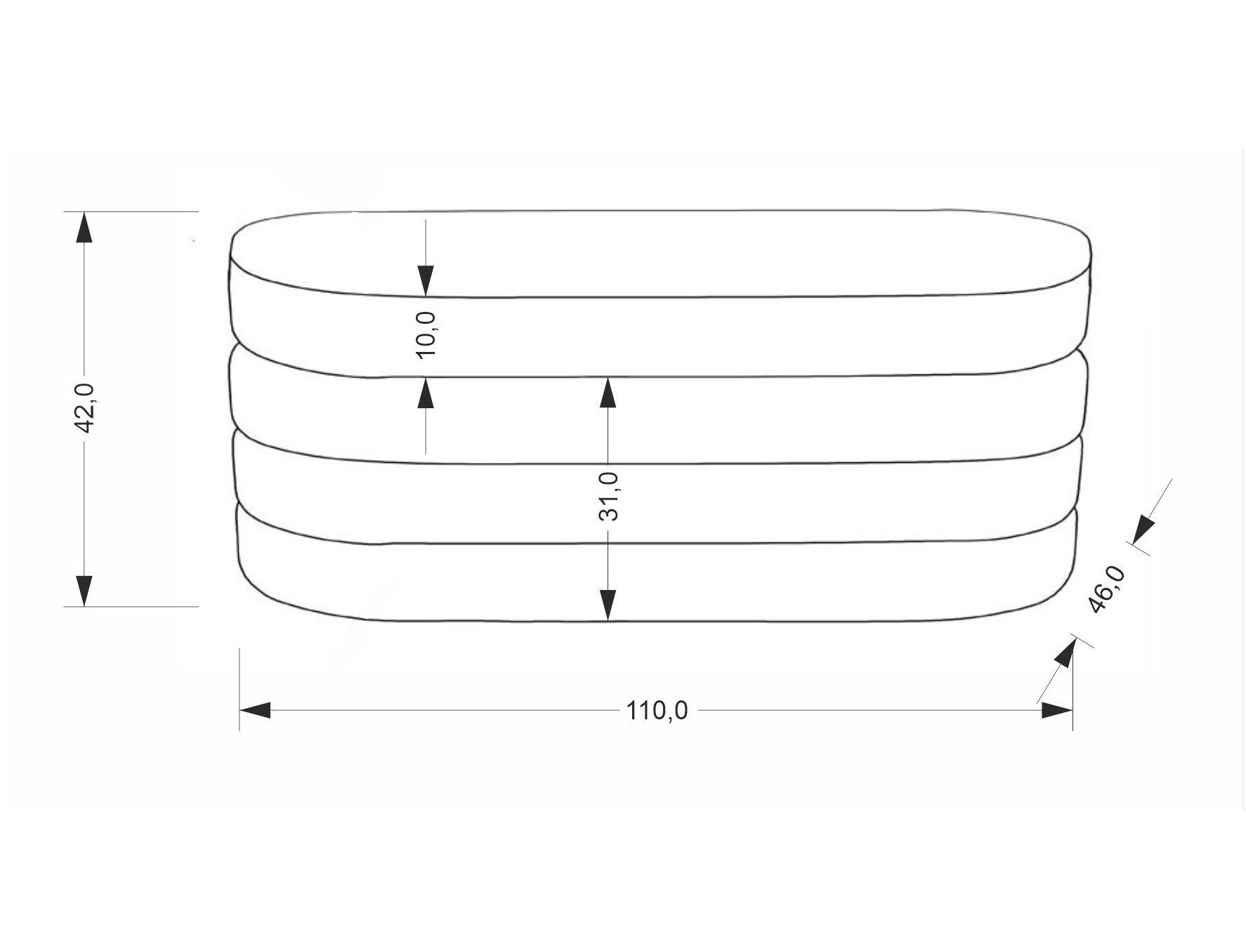 Tapecirana klupa Houston 2054 (Siva)