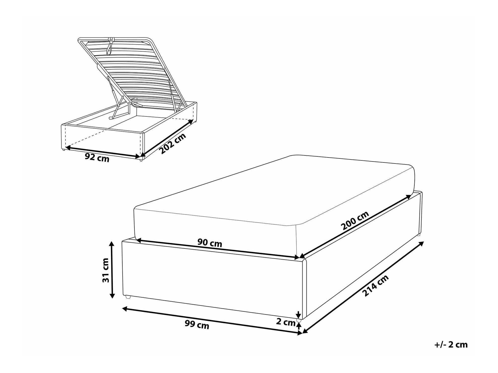 Krevet Berwyn 1567 (Bež)