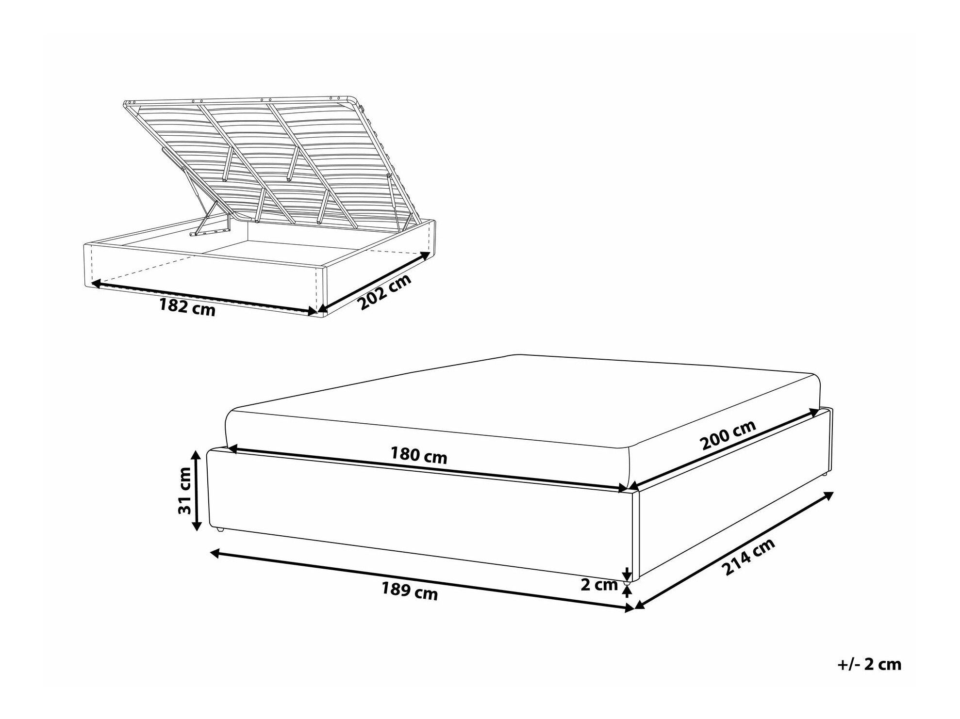 Krevet Berwyn 1567 (Bež)