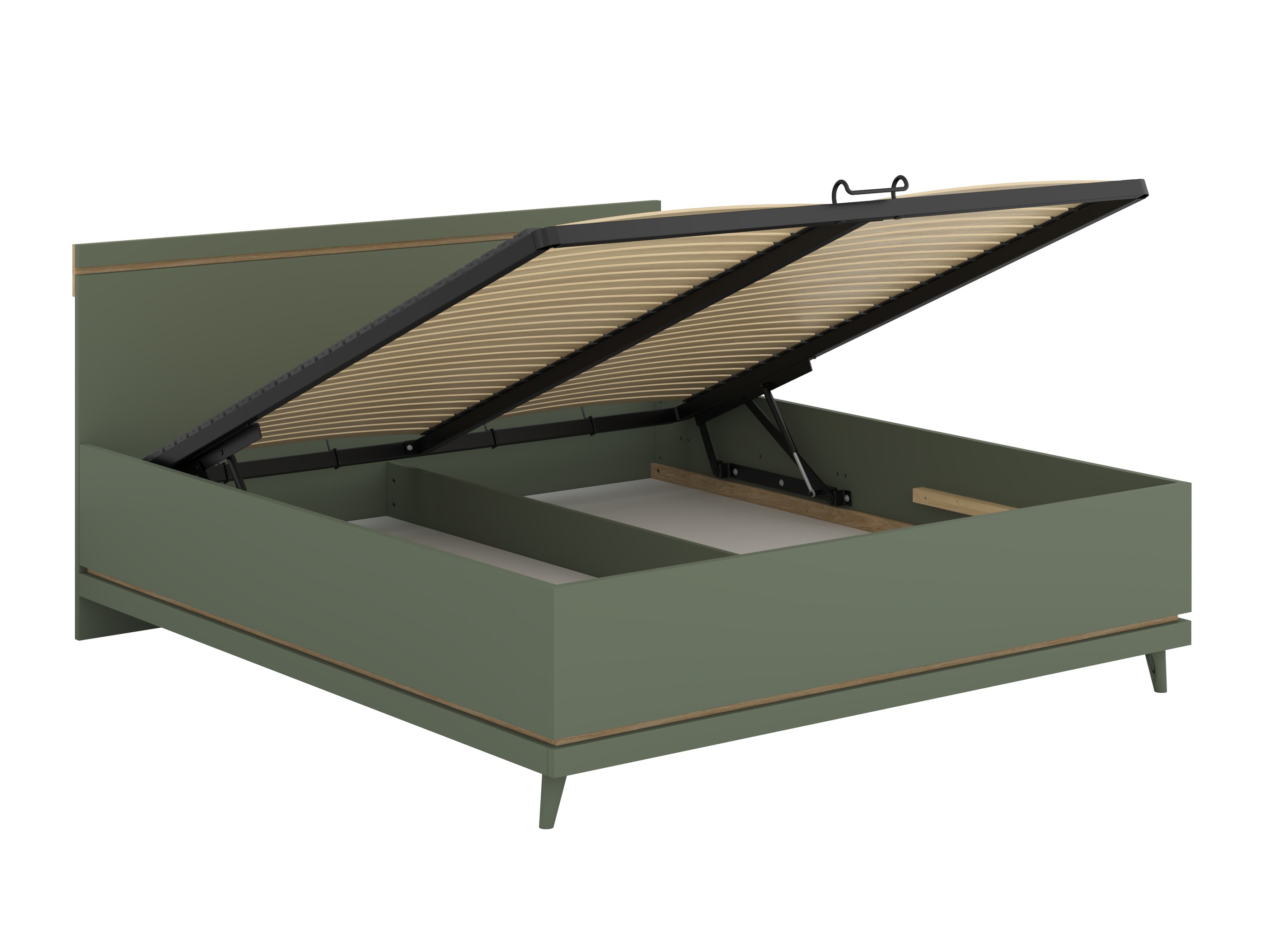 Krevet Fertalu 107 (Zelena + Hrast)