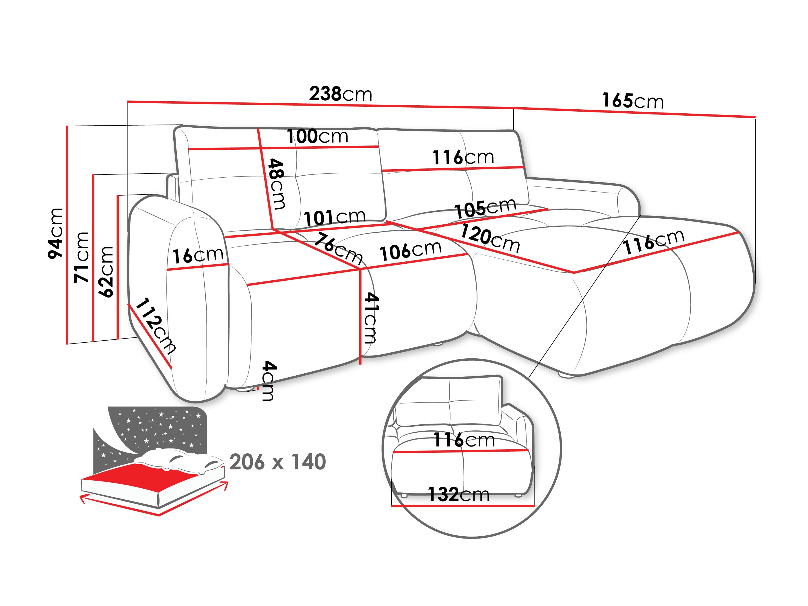 Kutna garnitura Clinton 101 (Lambi 04)