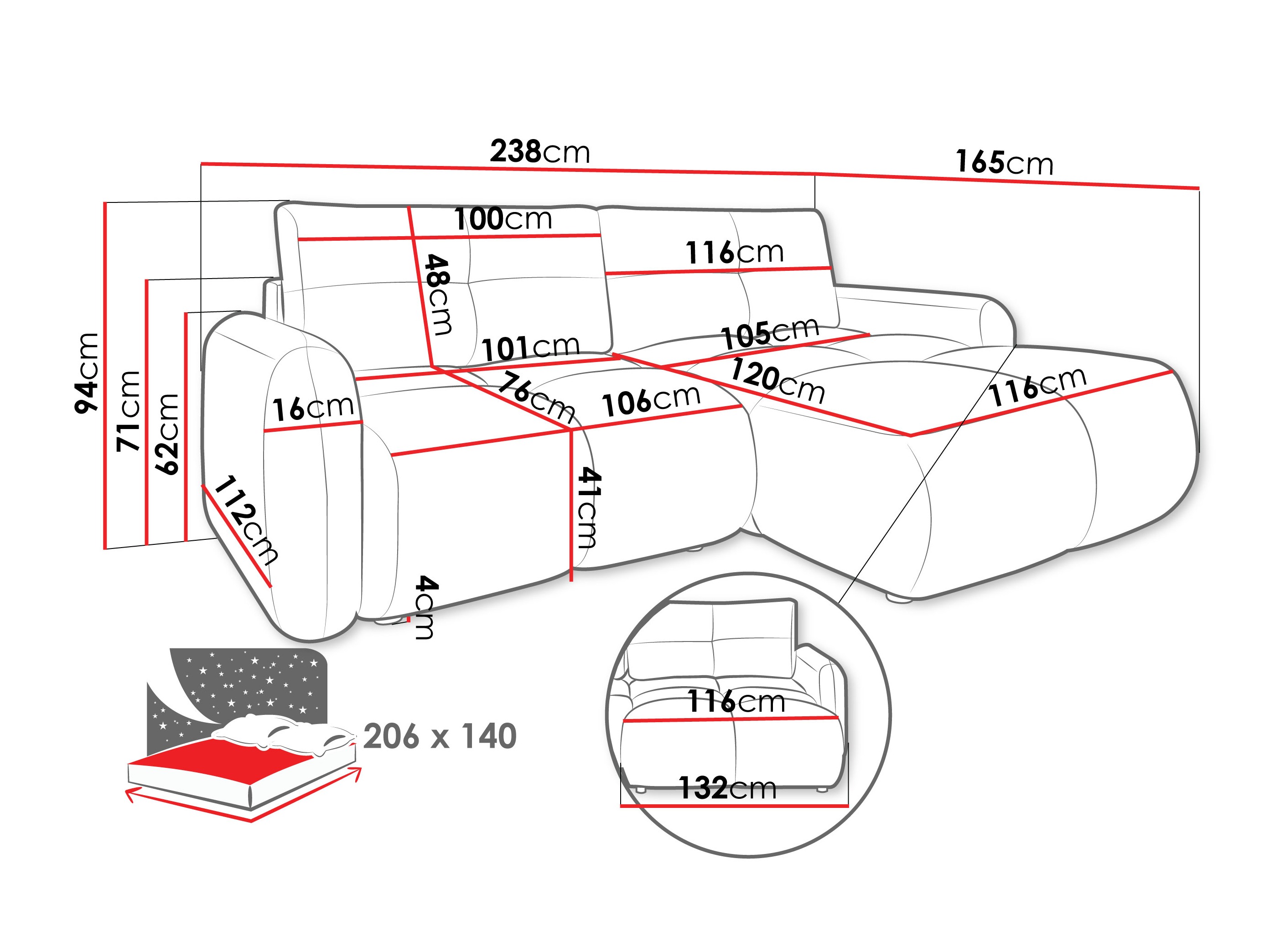 Kutna garnitura Clinton 101 (Lambi 05)