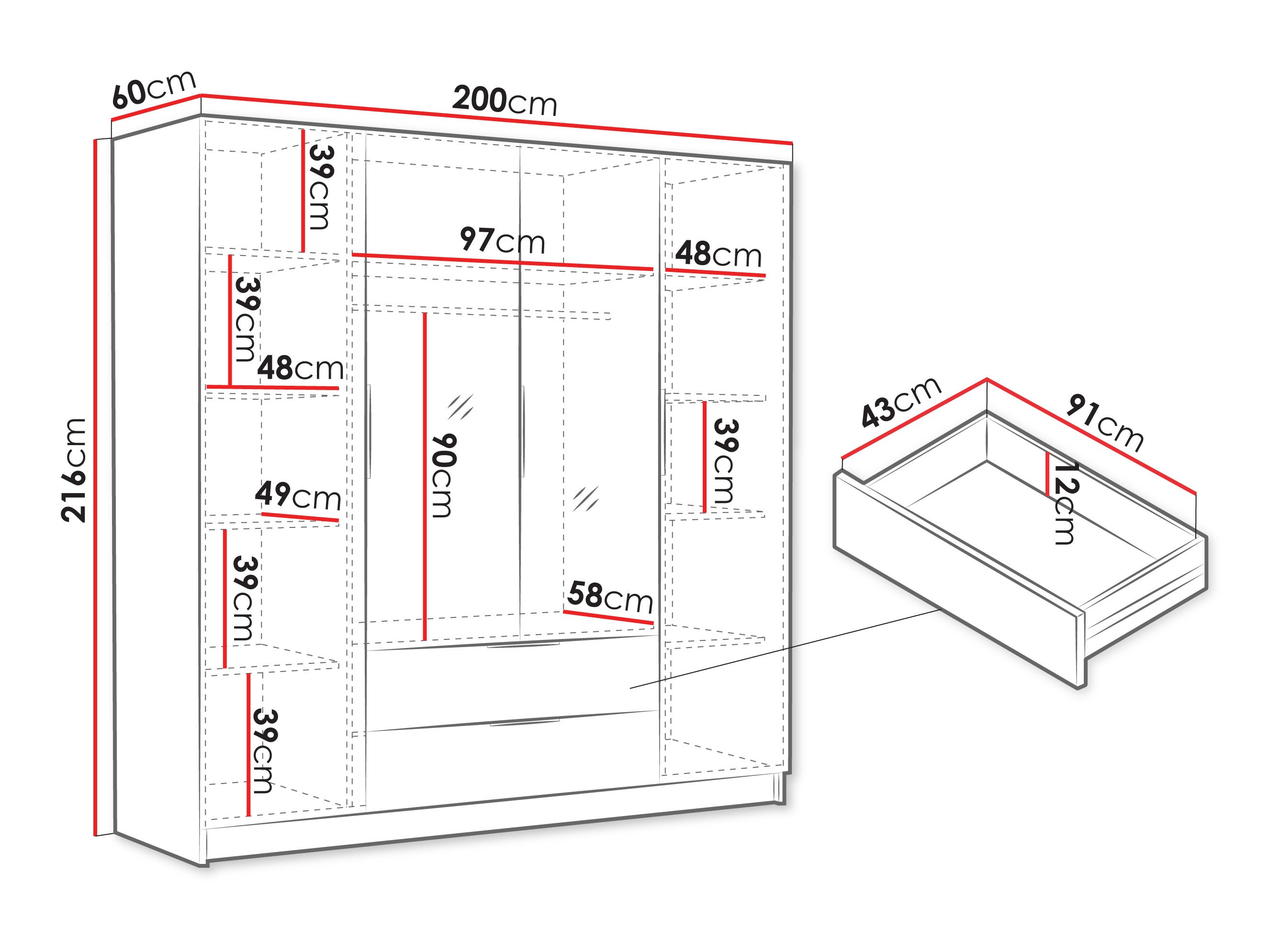 Ormar Closico 201 (Bijela)