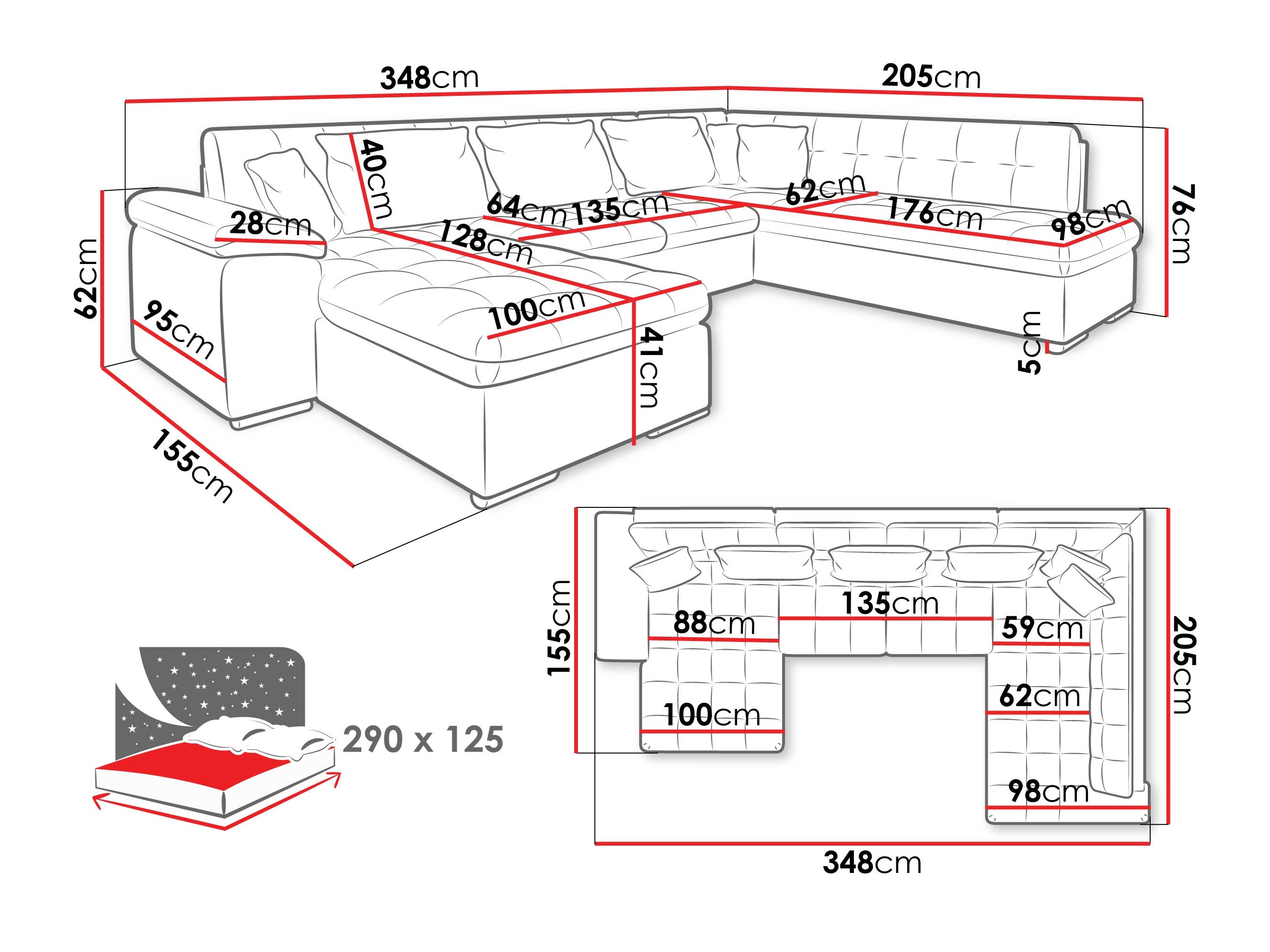 Kutna garnitura Comfivo 180 (Manza 22)