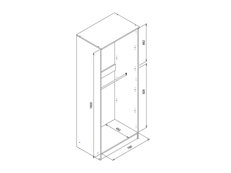 Ormar Orlando 221 (Svijetli hrast)