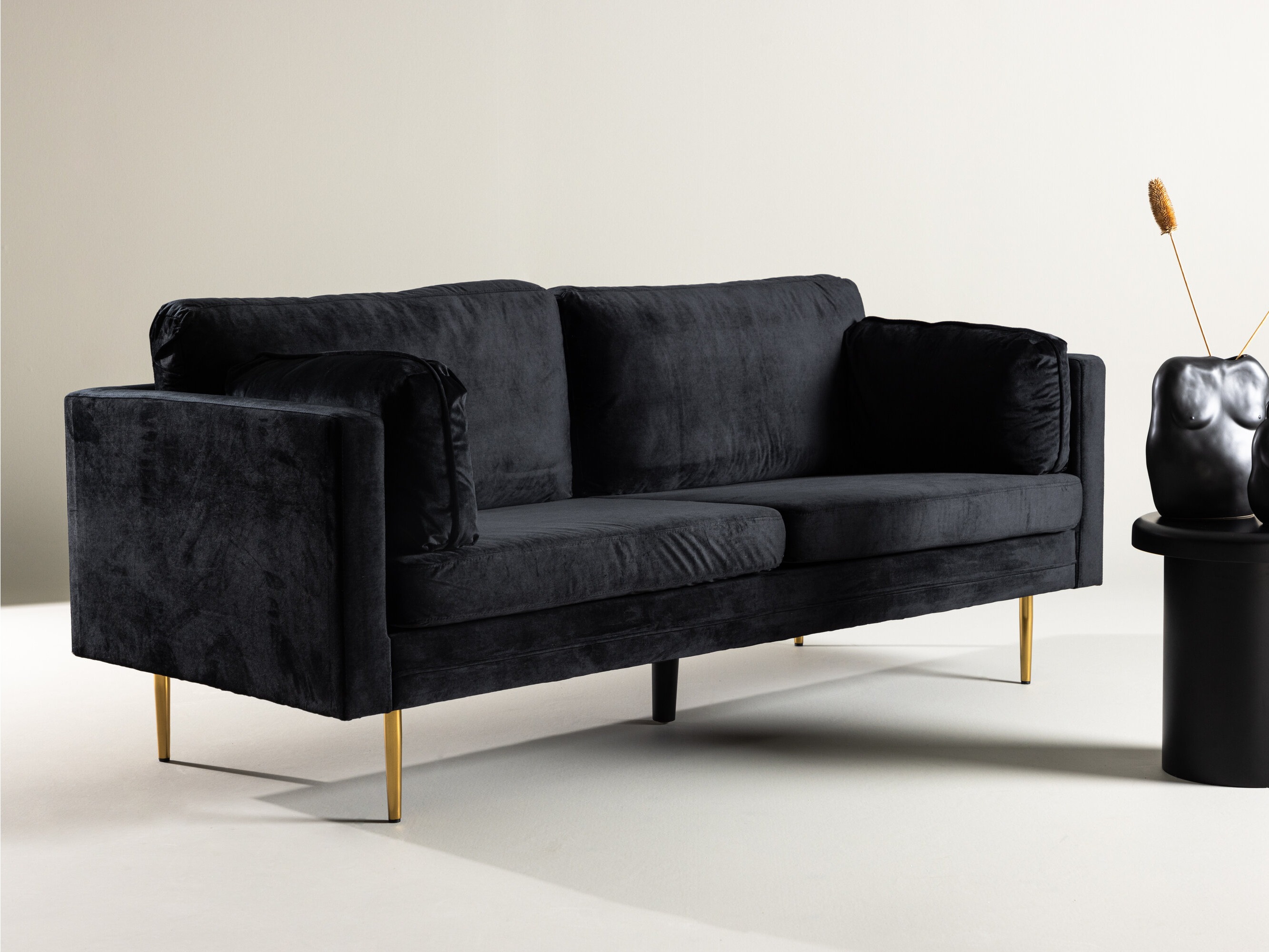 Sofa Dallas 101 (Crna + Zlatno)