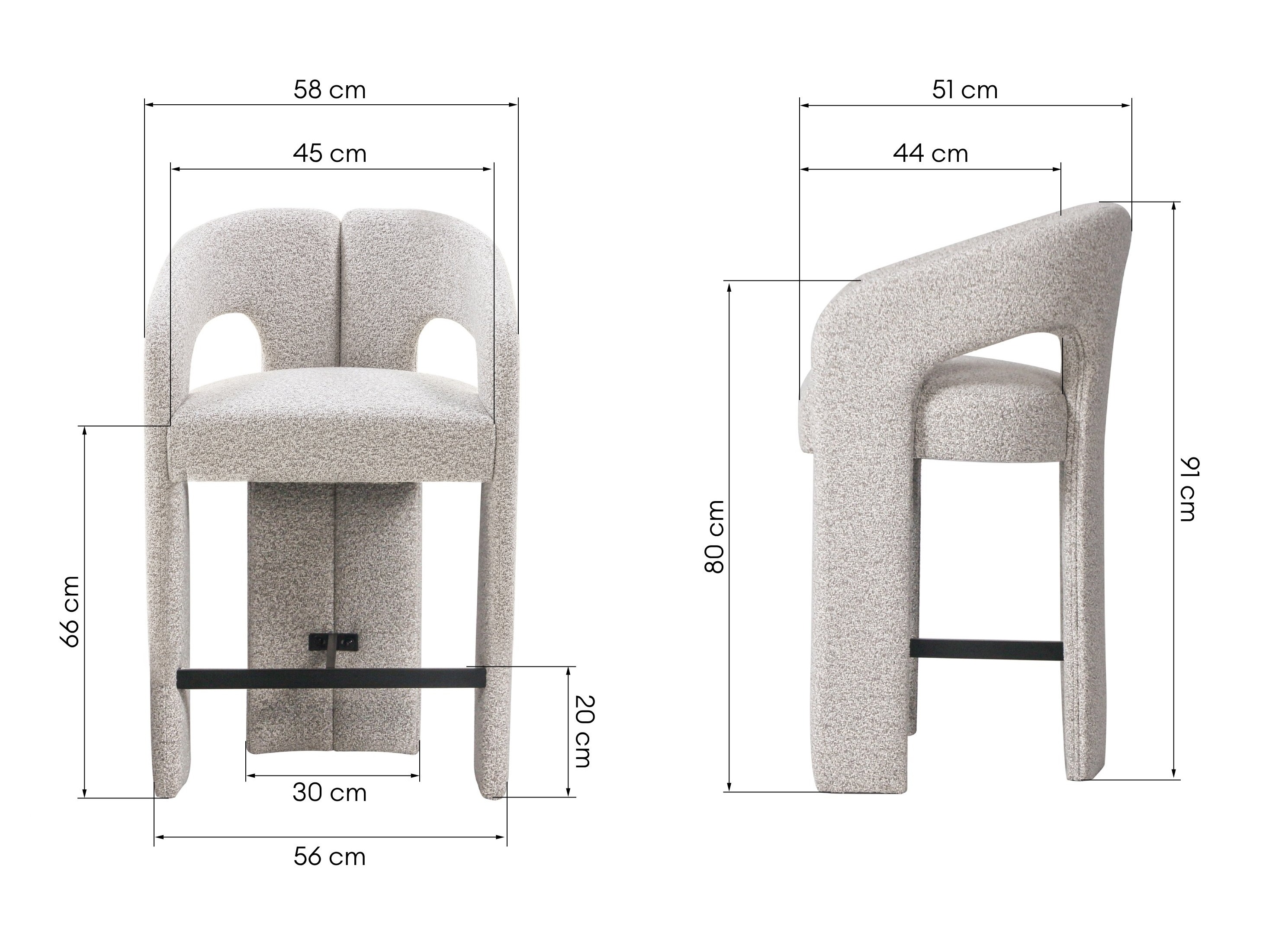 Barska stolica Burleson 566 (Sivo bež)