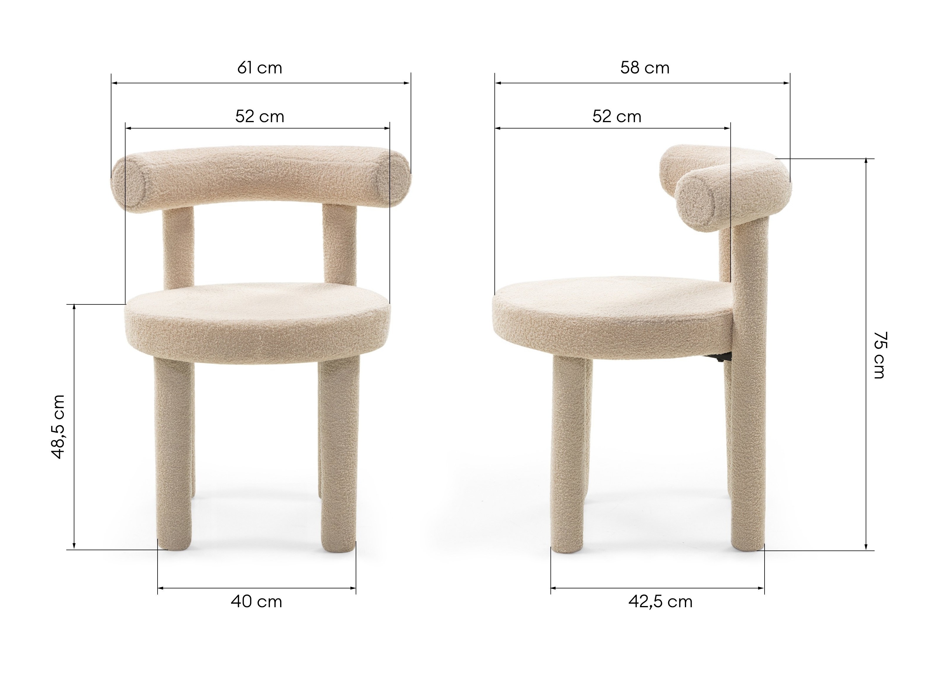 Stolica Burleson 187 (Bež)