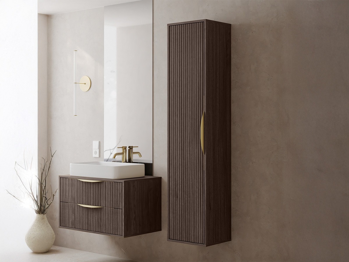 Zidni ormarić za umivaonik Burleson 162 (Orah)