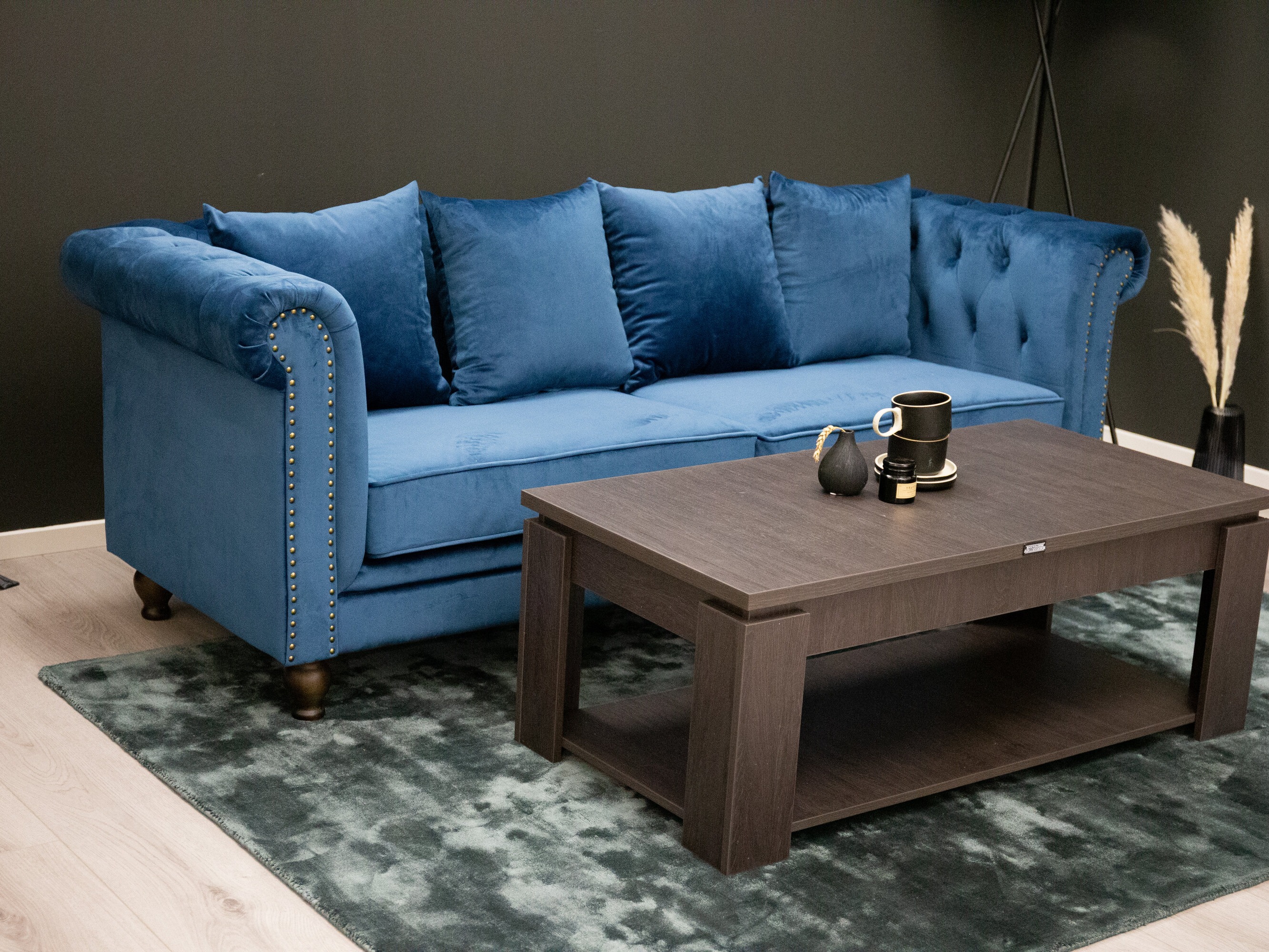 Chesterfield kauč Dallas 255 (Plava)