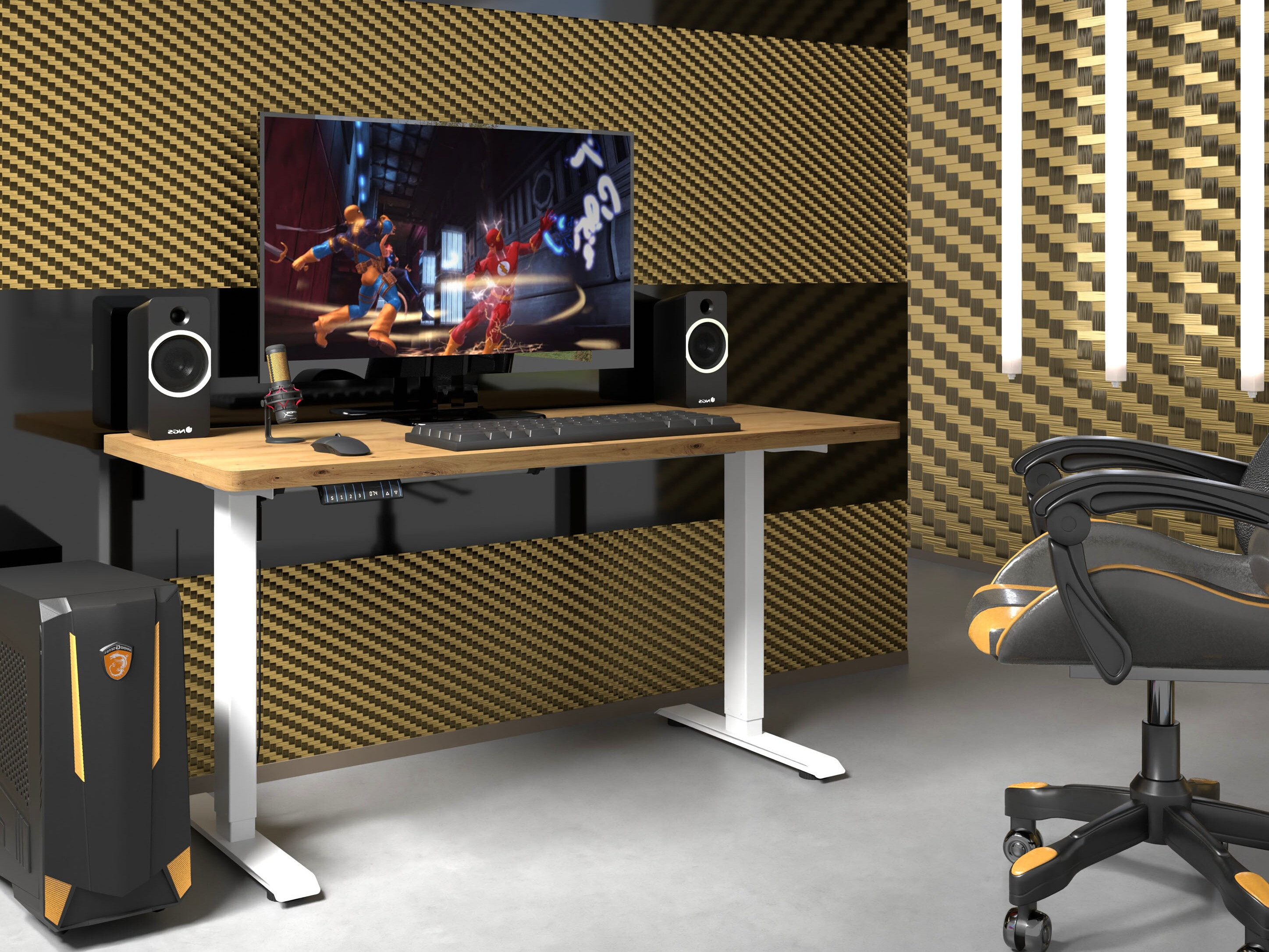 Radni stol podesiv po visini Buffalo 184 (Bijela)