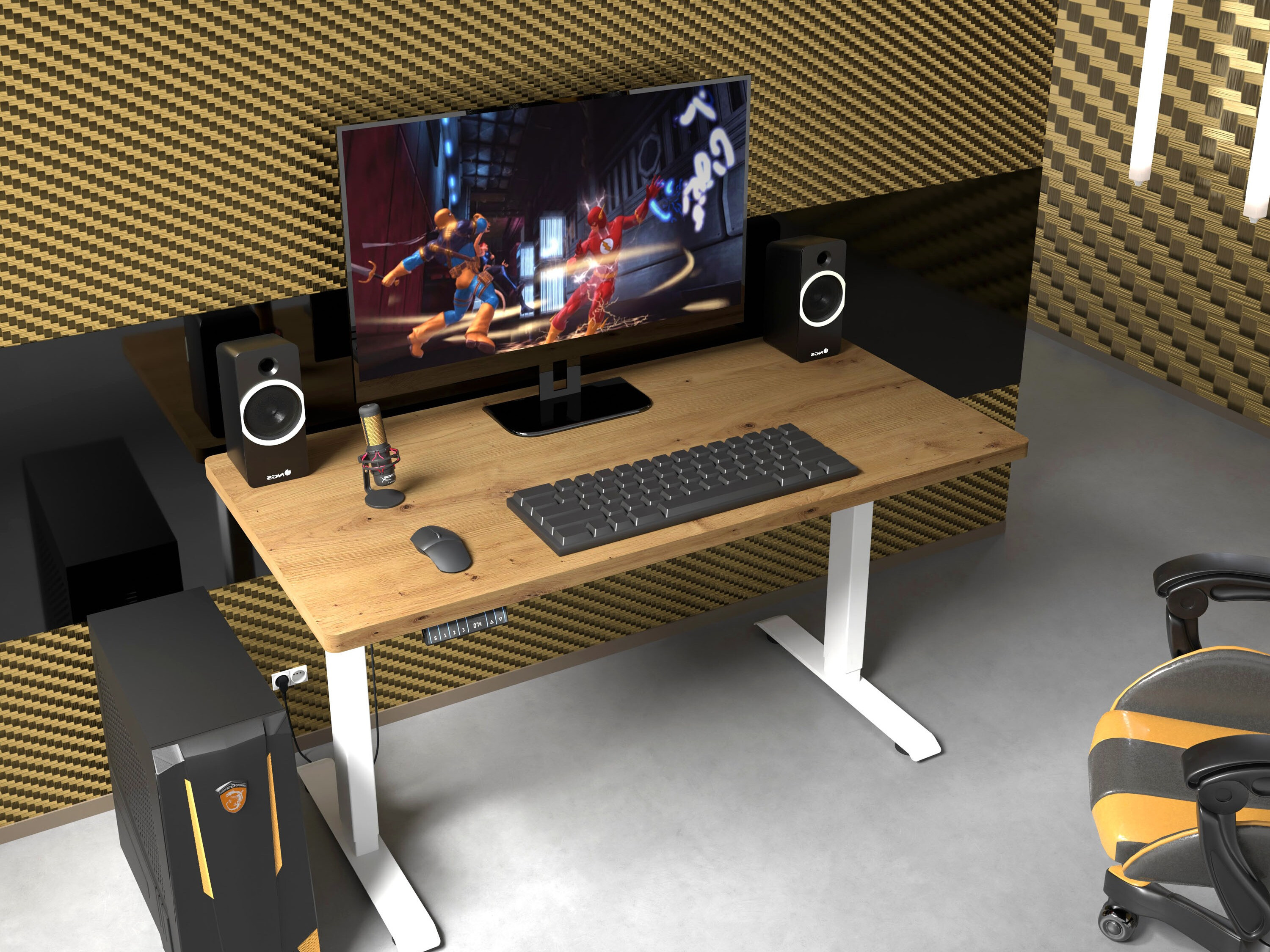 Radni stol podesiv po visini Buffalo 184 (Bijela)