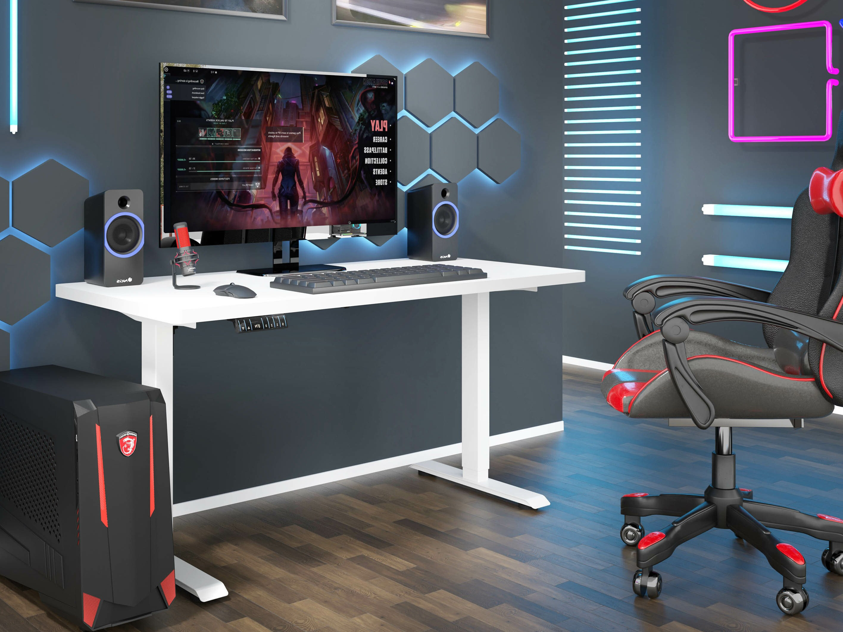 Radni stol podesiv po visini Buffalo 184 (Bijela)