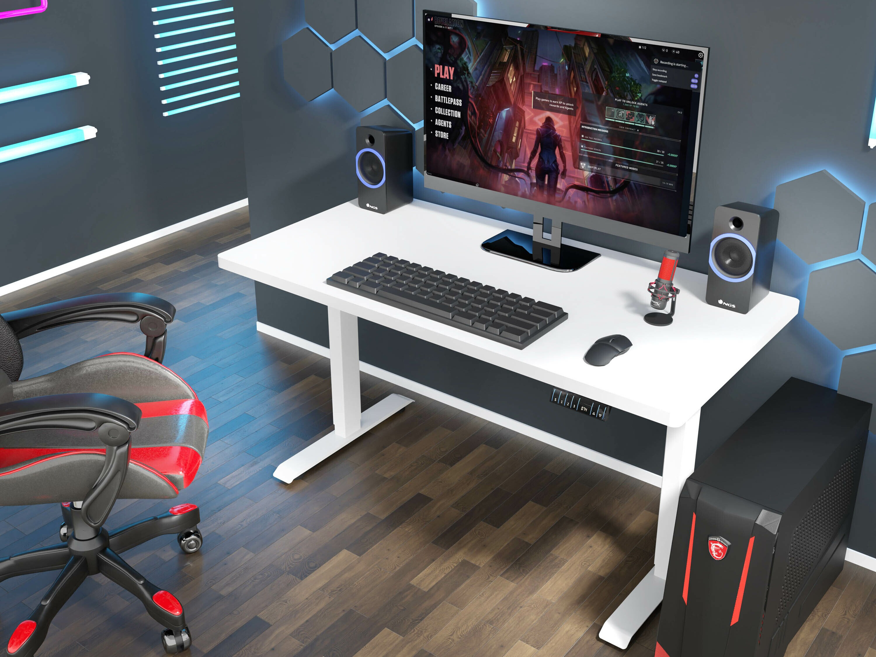 Radni stol podesiv po visini Buffalo 184 (Bijela)