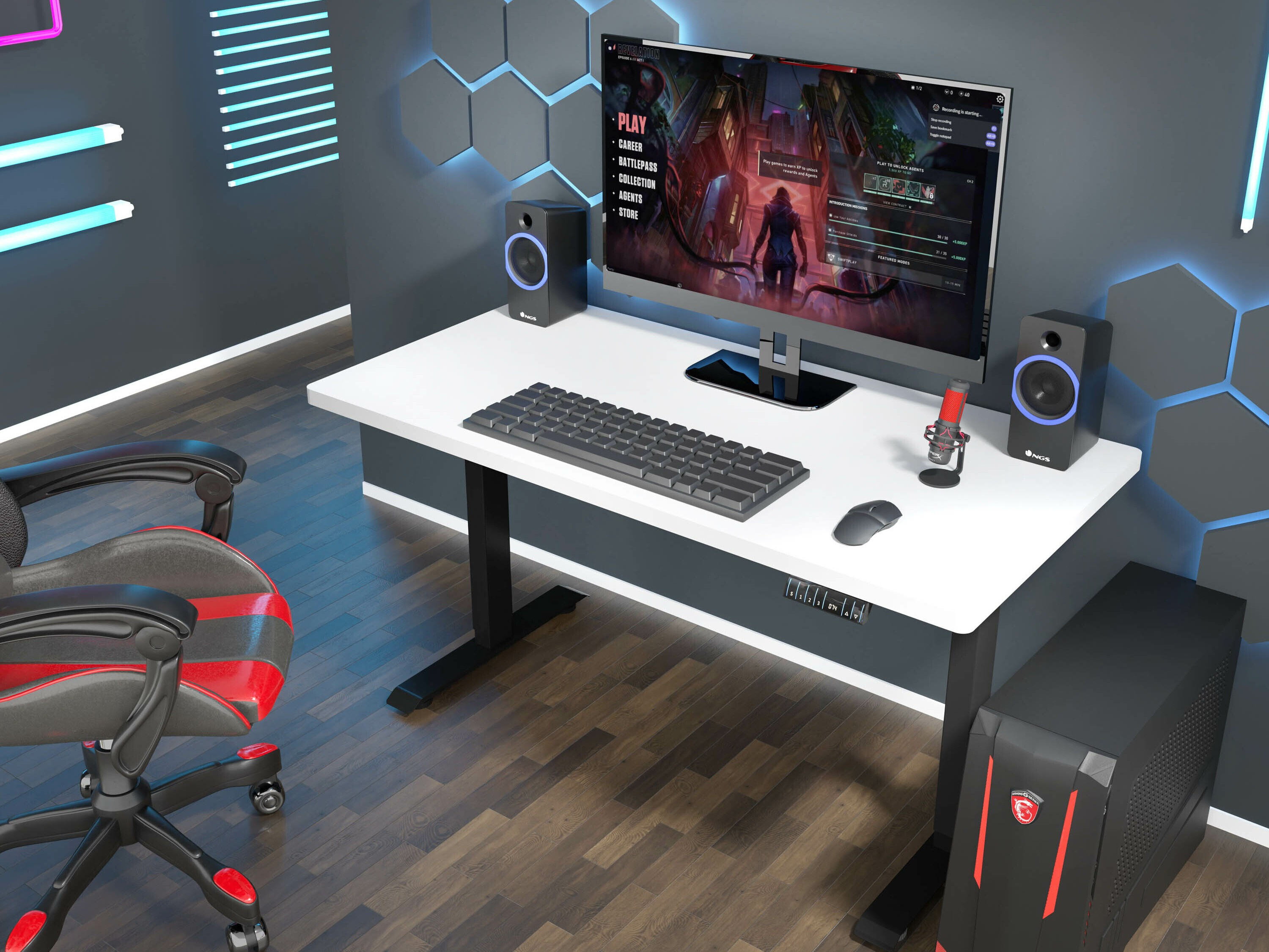 Radni stol podesiv po visini Buffalo 184 (Crna)