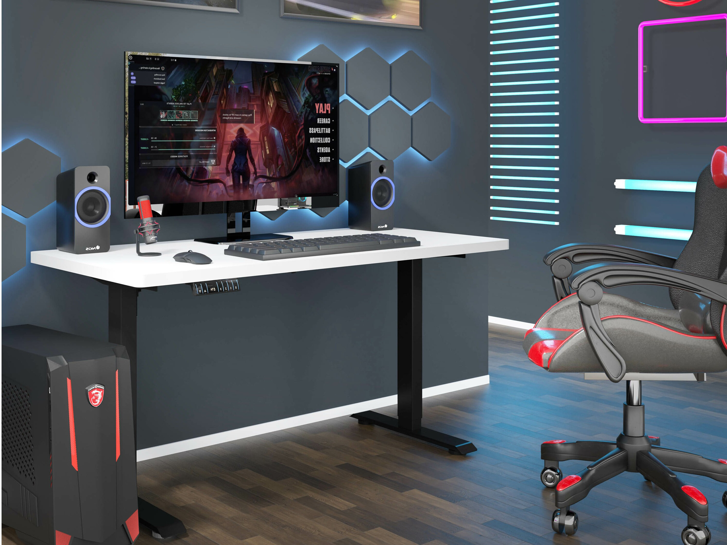 Radni stol podesiv po visini Buffalo 184 (Crna)