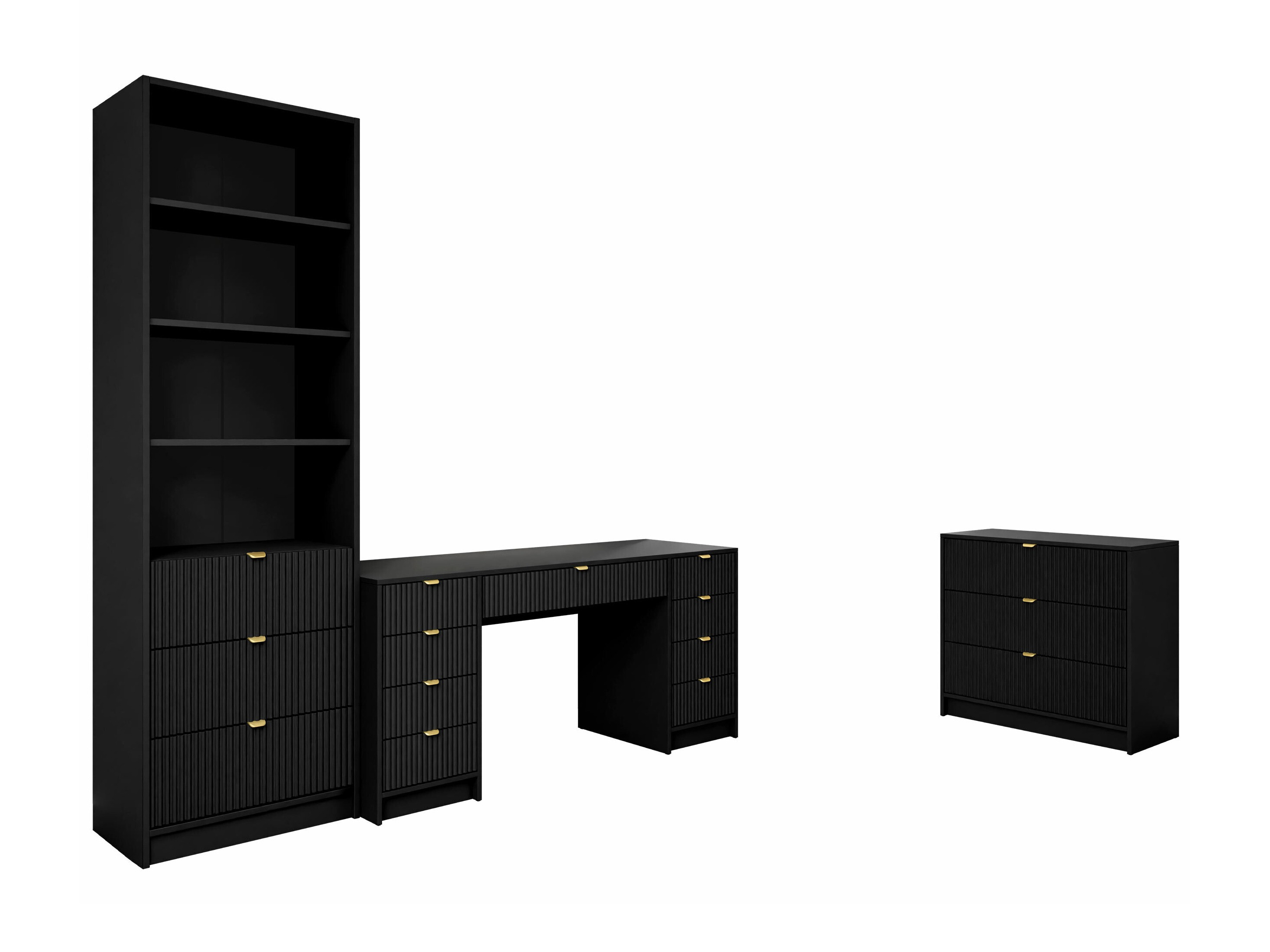 Set za kućni ured Comfivo Larmire 121 (Crna)