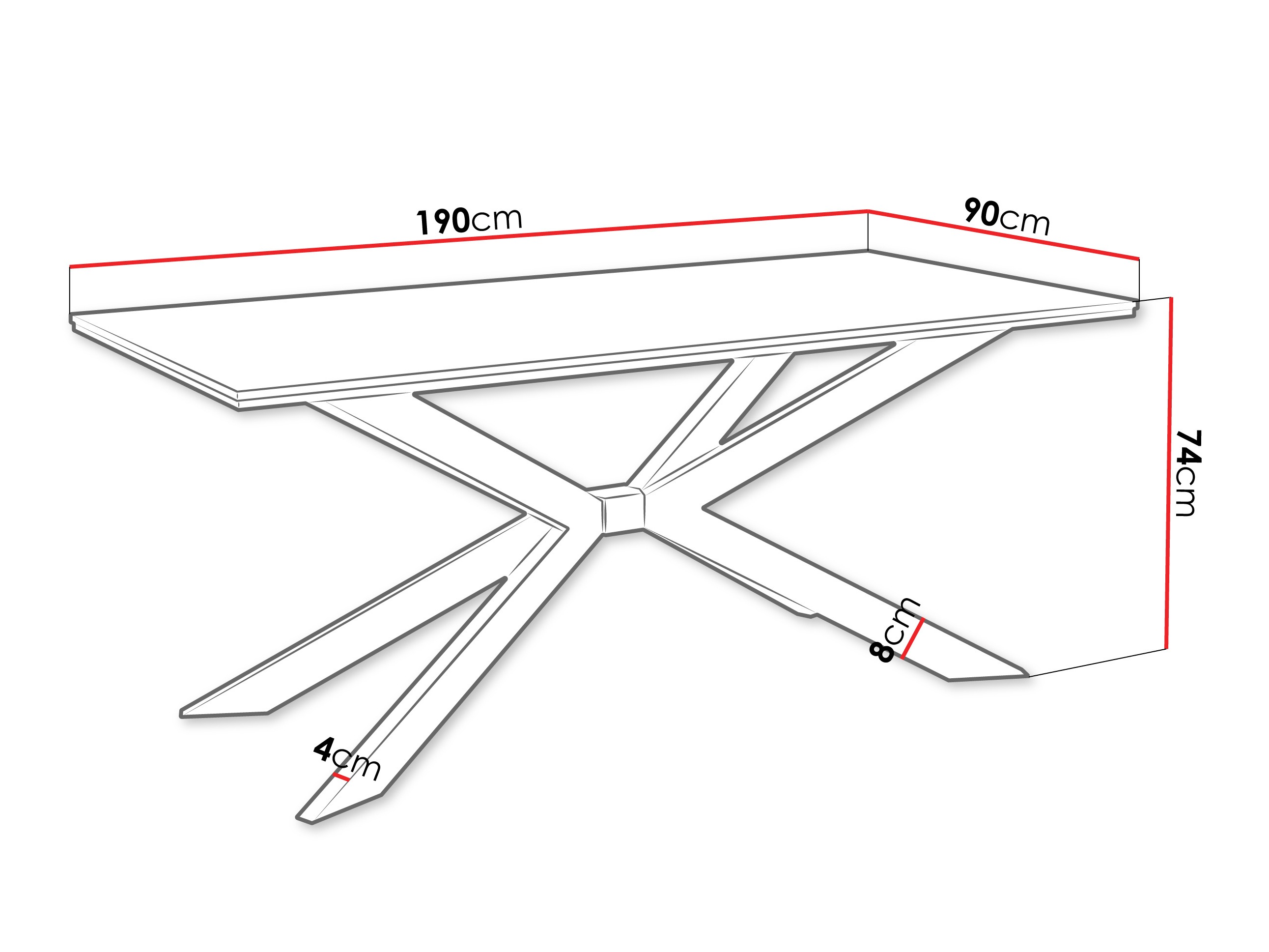 Stol Goodyear 135 (Boja betona)
