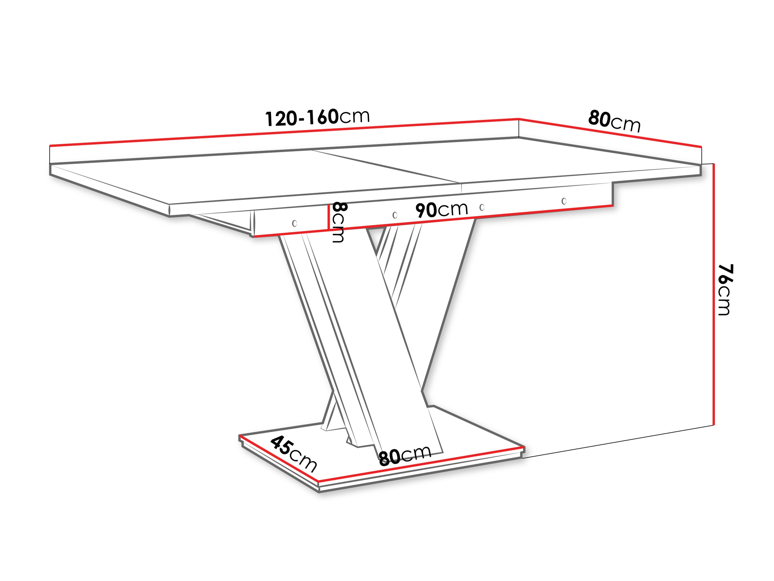 Stol Goodyear 104 (Crni mramor + Crna)