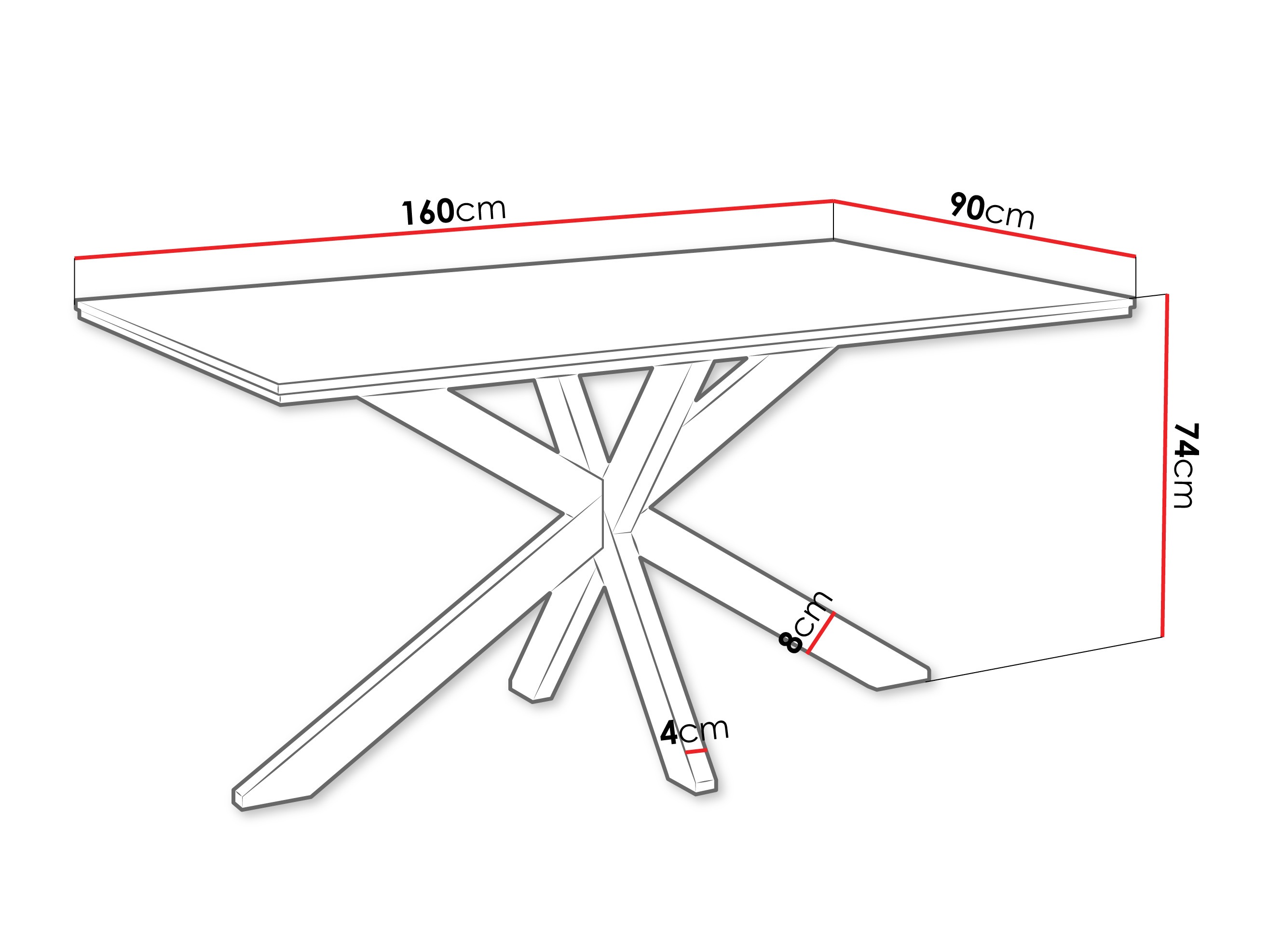 Stol Goodyear 136 (Crni mramor)